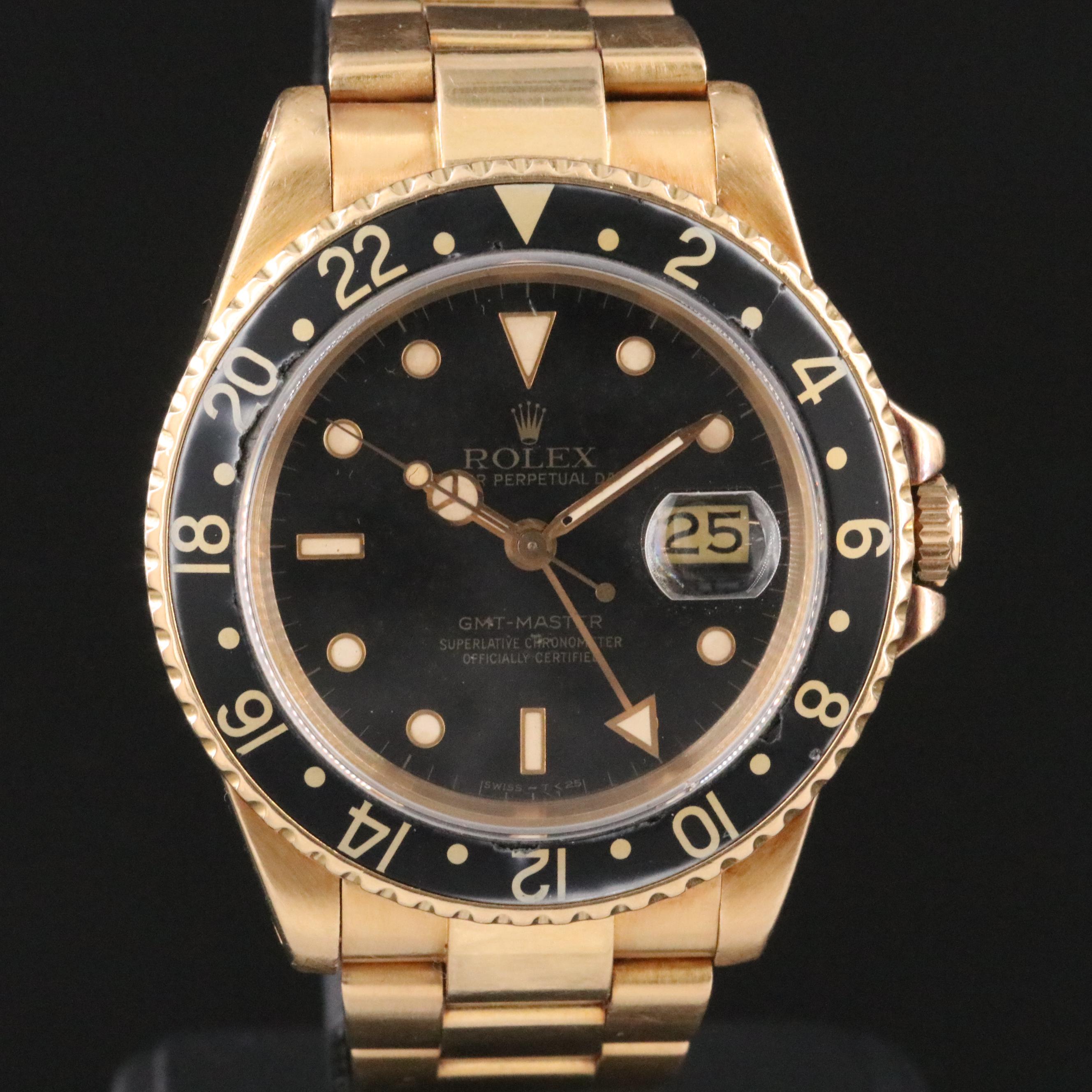 1980 Rolex GMT-Master Black Dial and Bezel Watch
