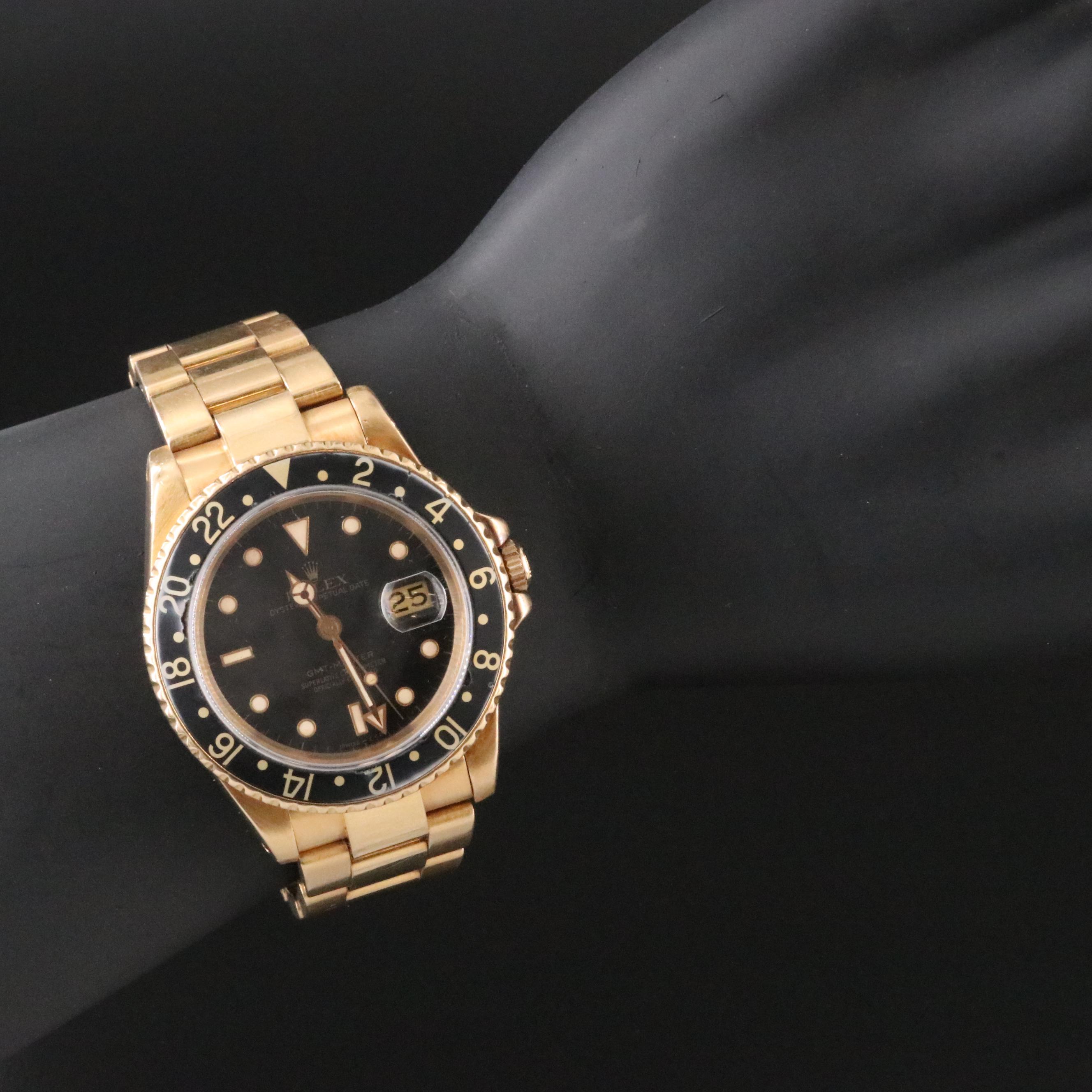 1980 Rolex GMT-Master Black Dial and Bezel Watch