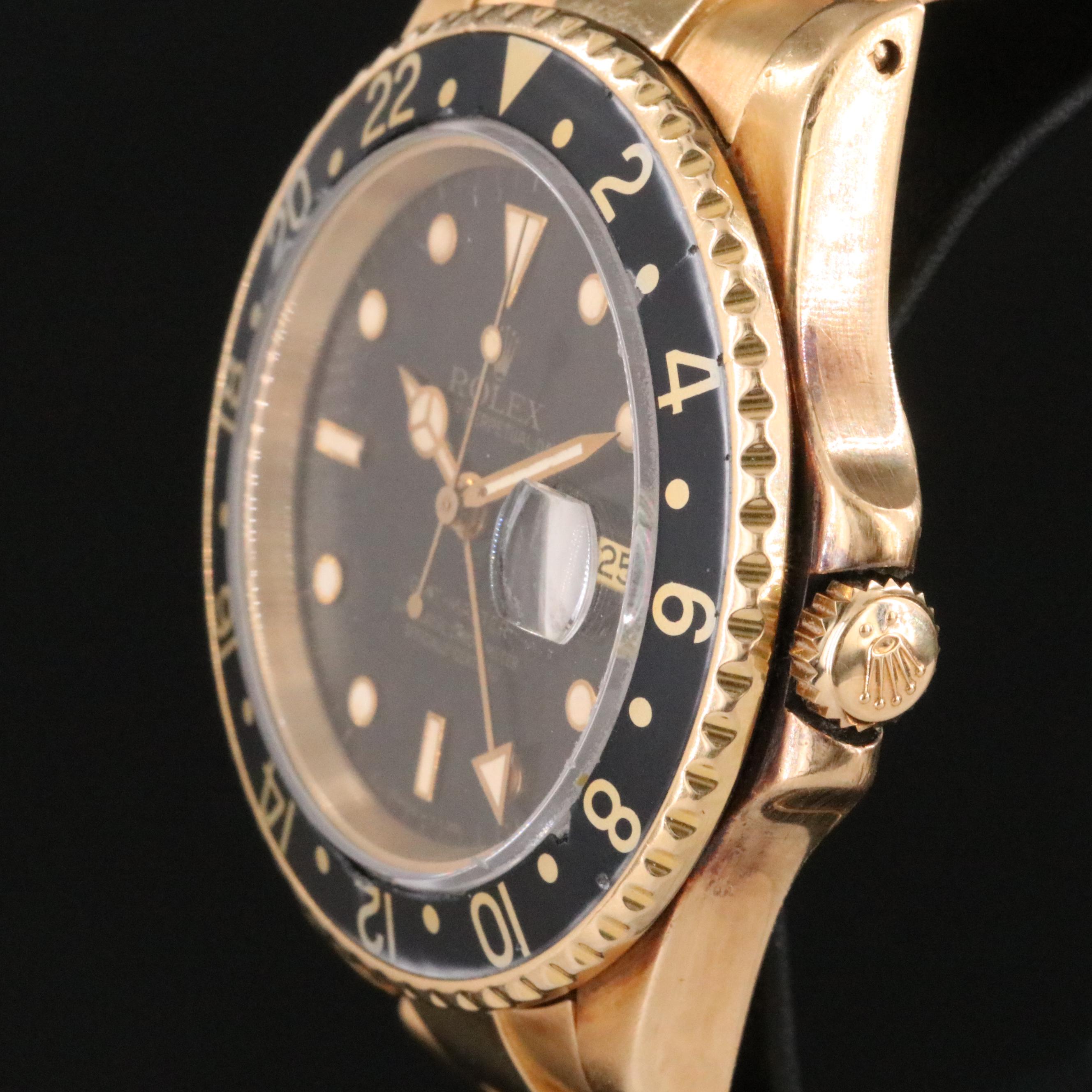 1980 Rolex GMT-Master Black Dial and Bezel Watch