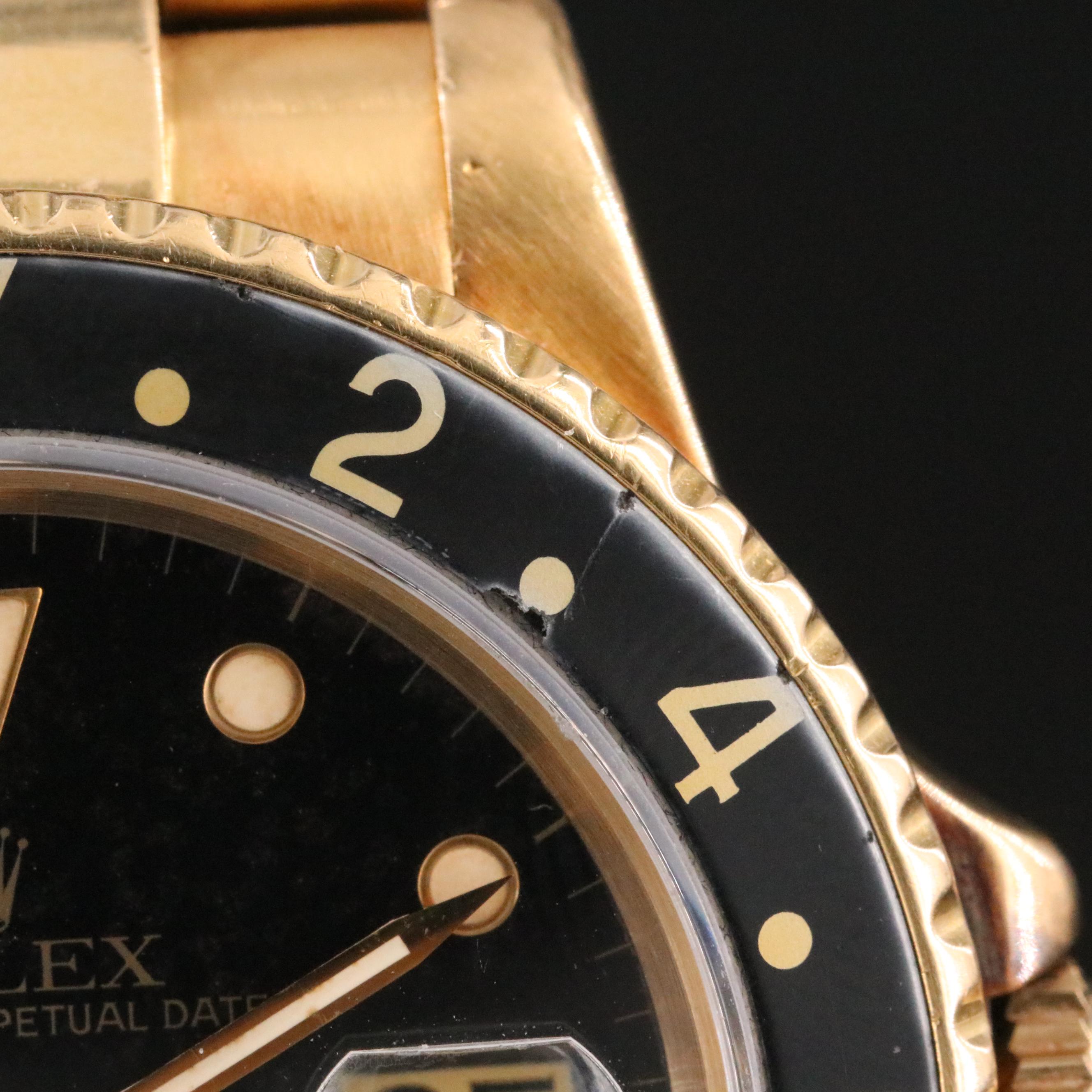 1980 Rolex GMT-Master Black Dial and Bezel Watch