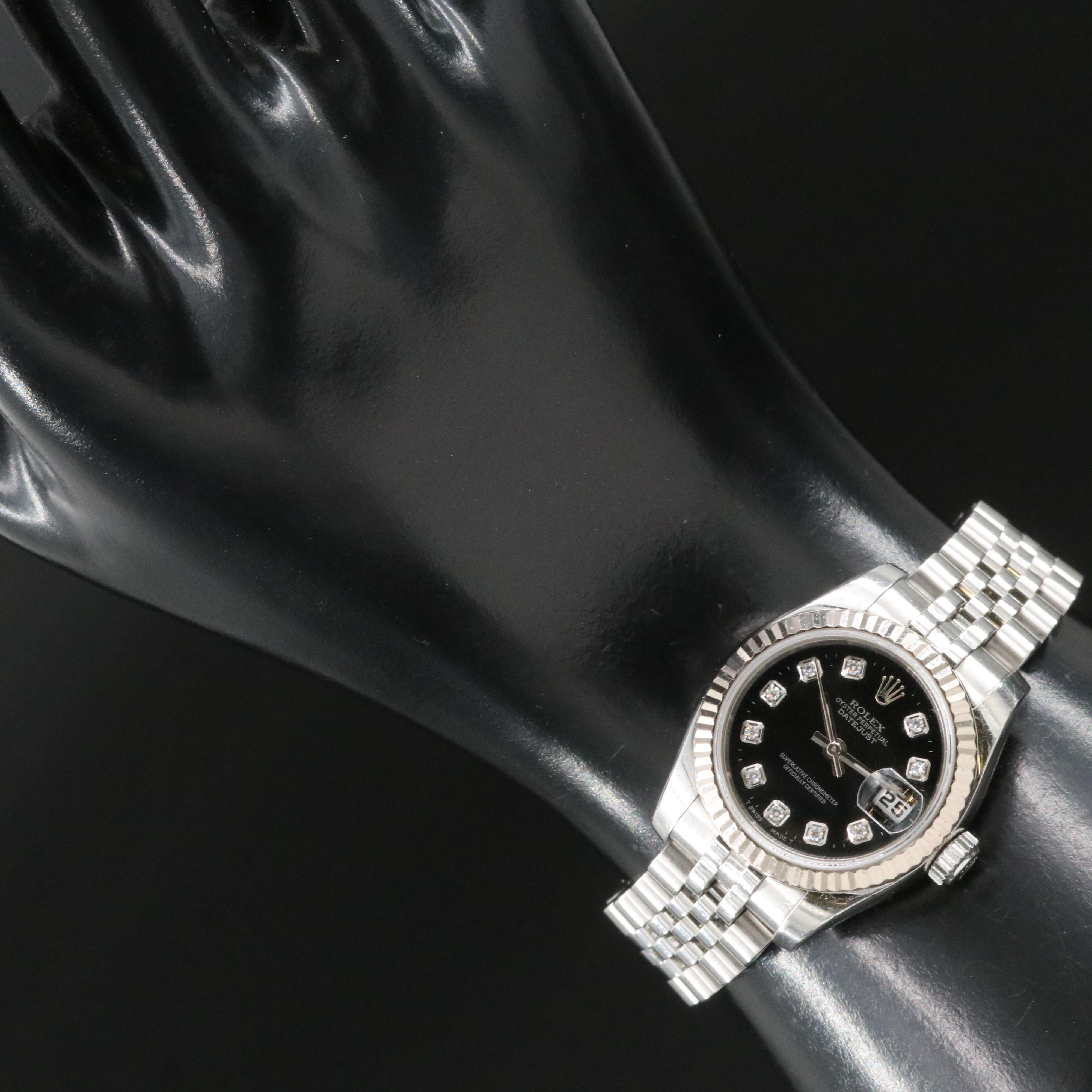 2005 Rolex Factory Diamond Dial Datejust Watch