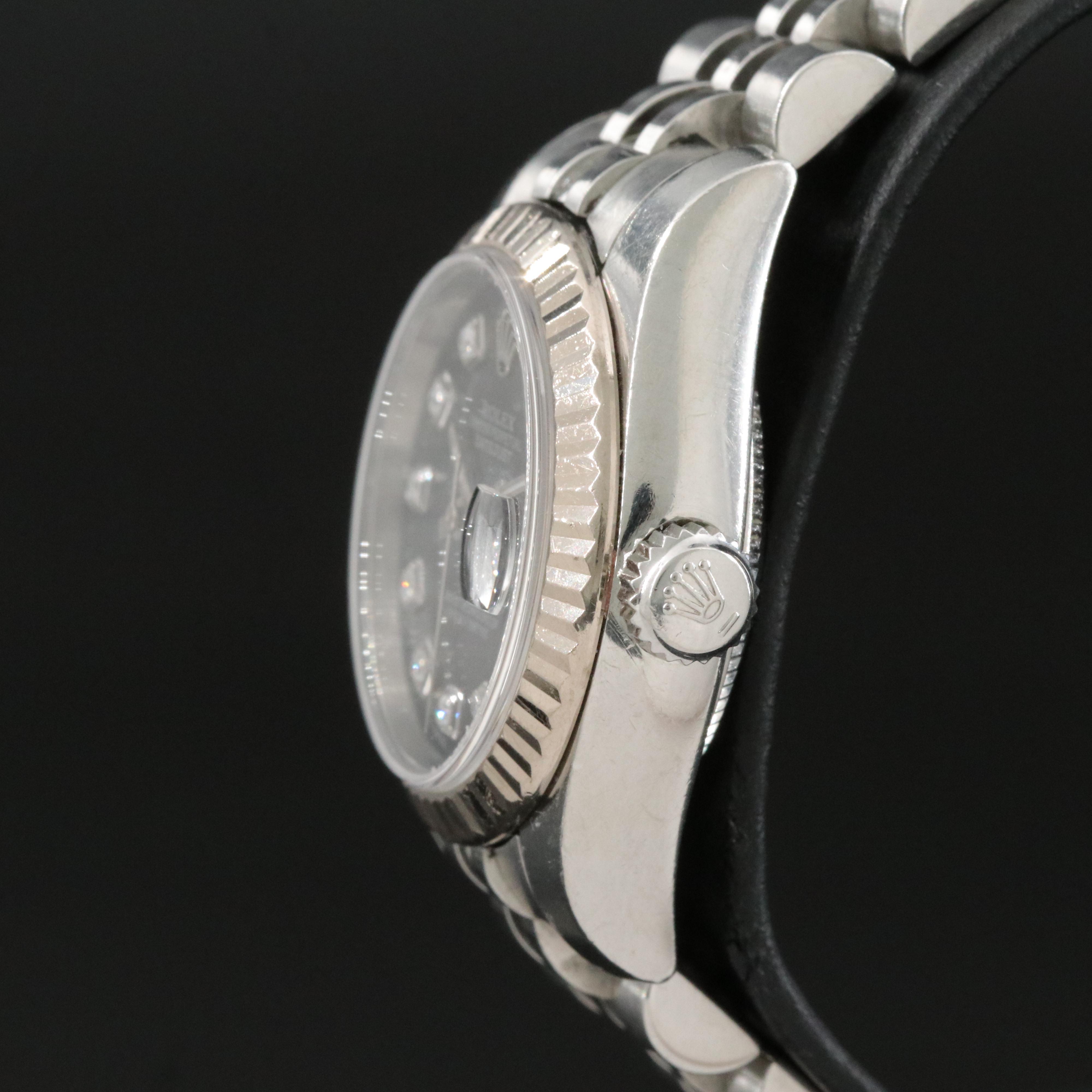 2005 Rolex Factory Diamond Dial Datejust Watch
