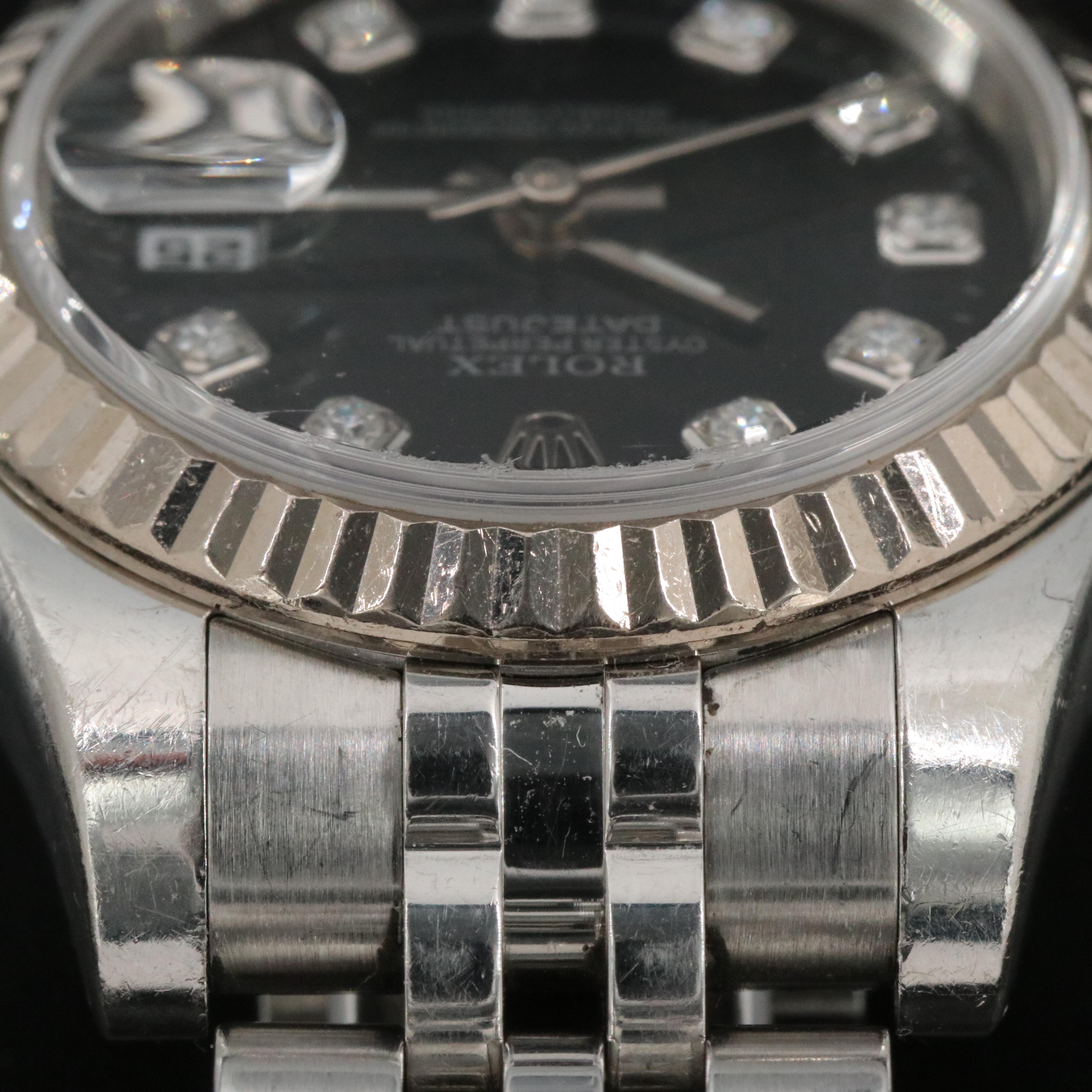 2005 Rolex Factory Diamond Dial Datejust Watch