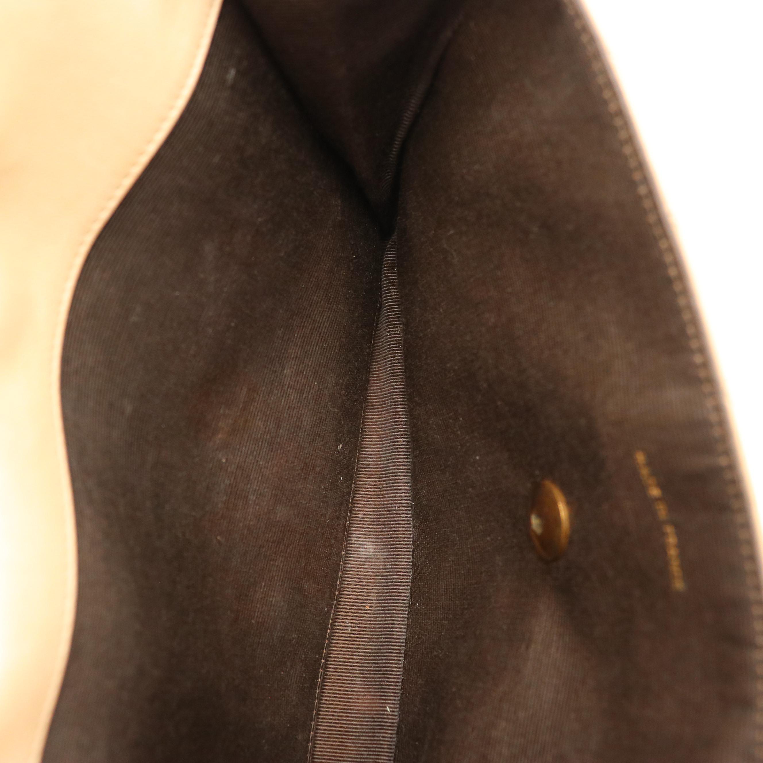 Chanel Double Round Flap Shoulder Bag in Neutral Quilted Lambskin Leather