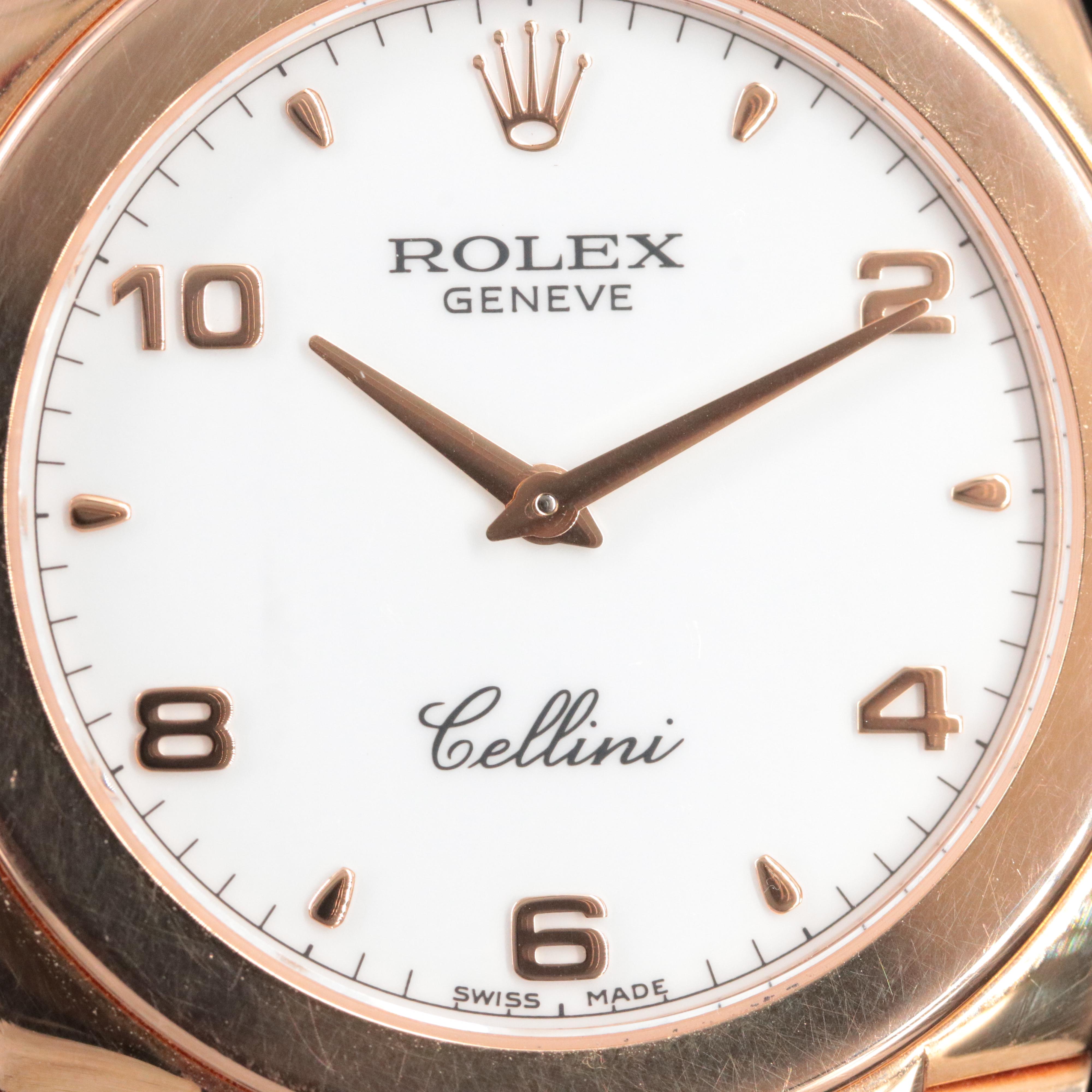 Rolex Cellini Cestello 5330 White 36mm 18K Rose Gold Manual-Wind Watch