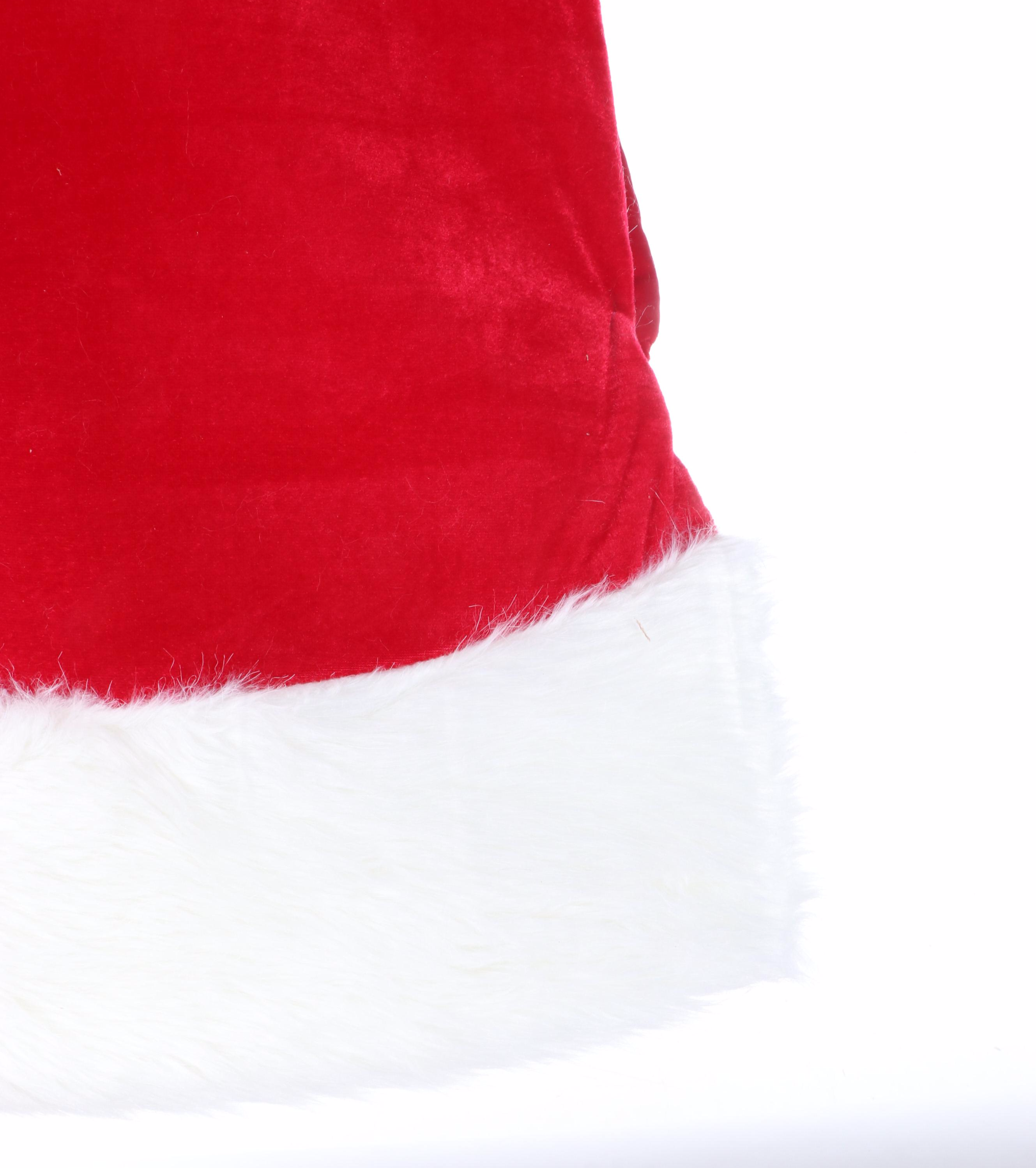 St. Nick's Choice Red Fabric Christmas Tree Skirts