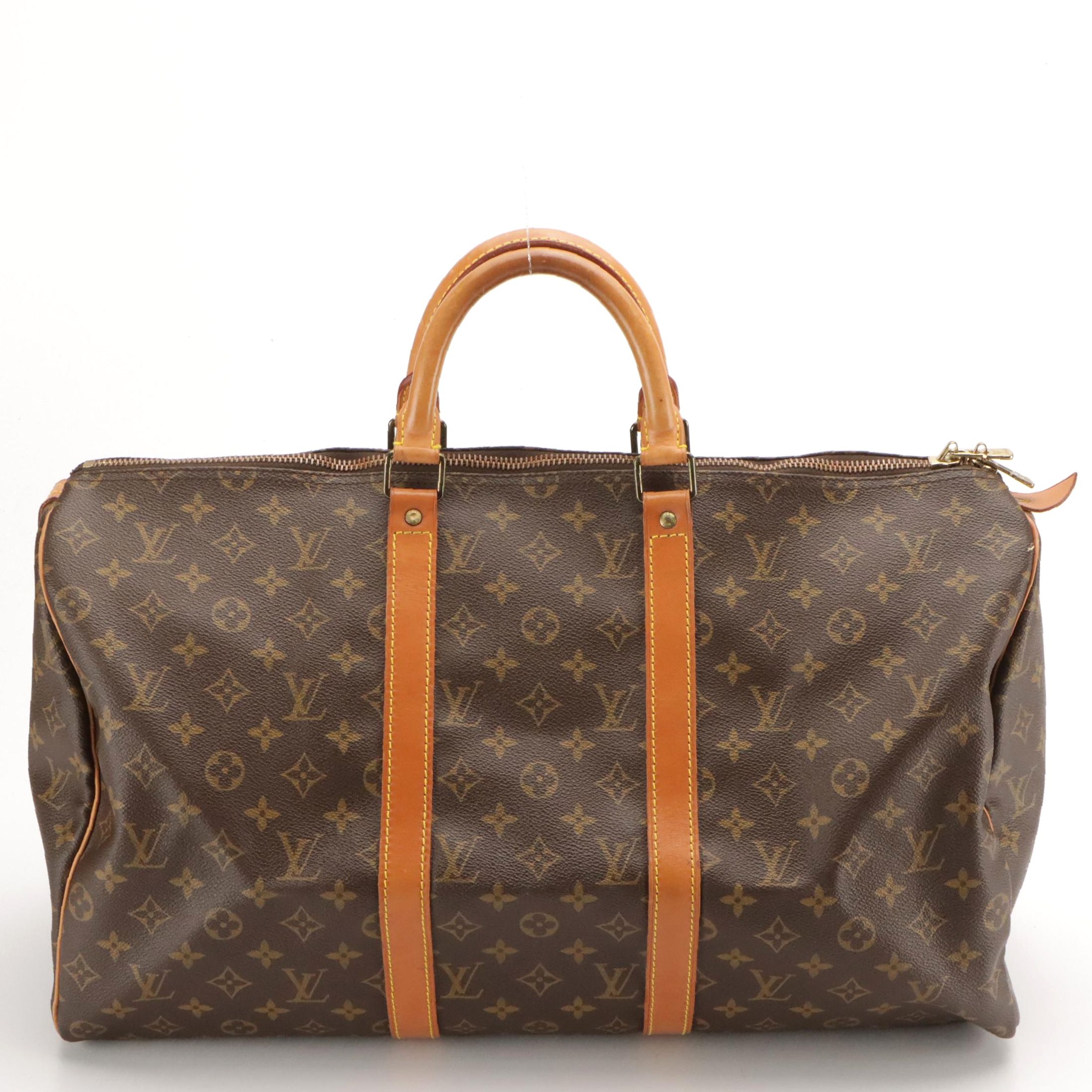 Louis Vuitton Keepall 50 in Monogram Canvas and Vachetta Leather