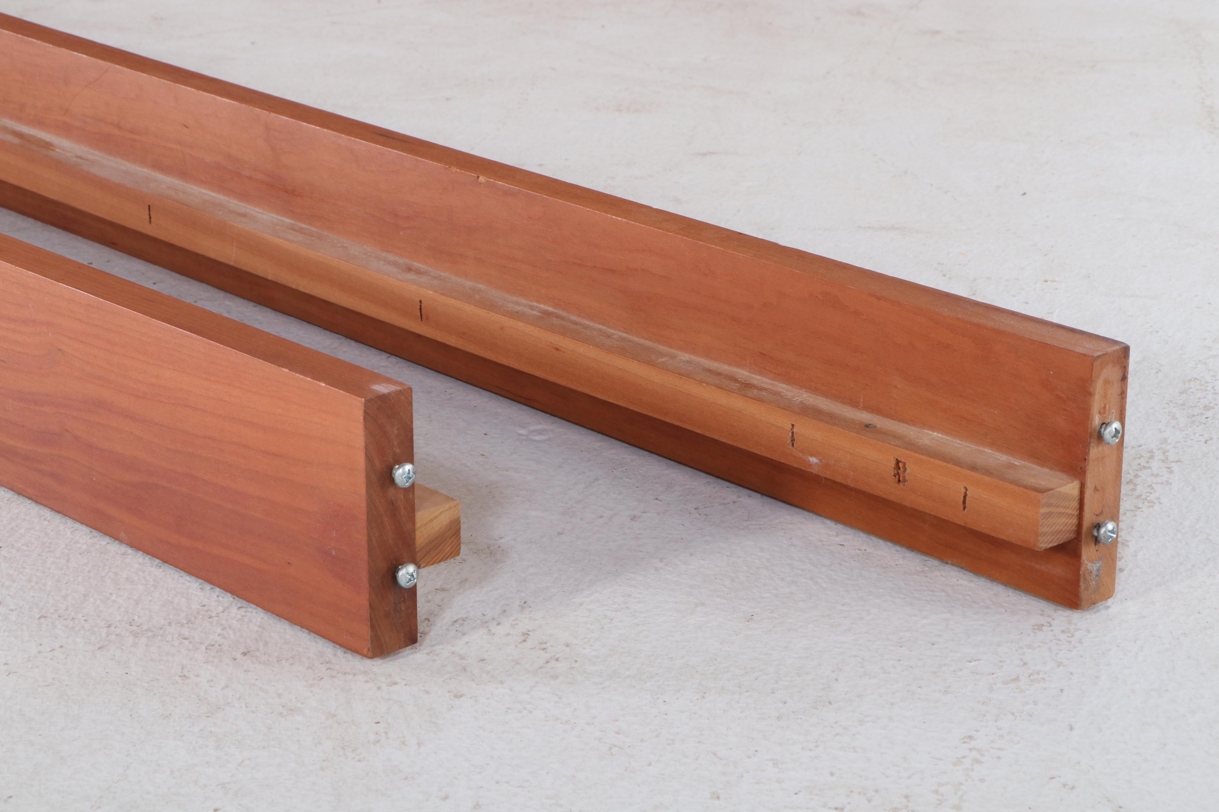 Mission Style Slatted Wood Queen Size Bed Frame