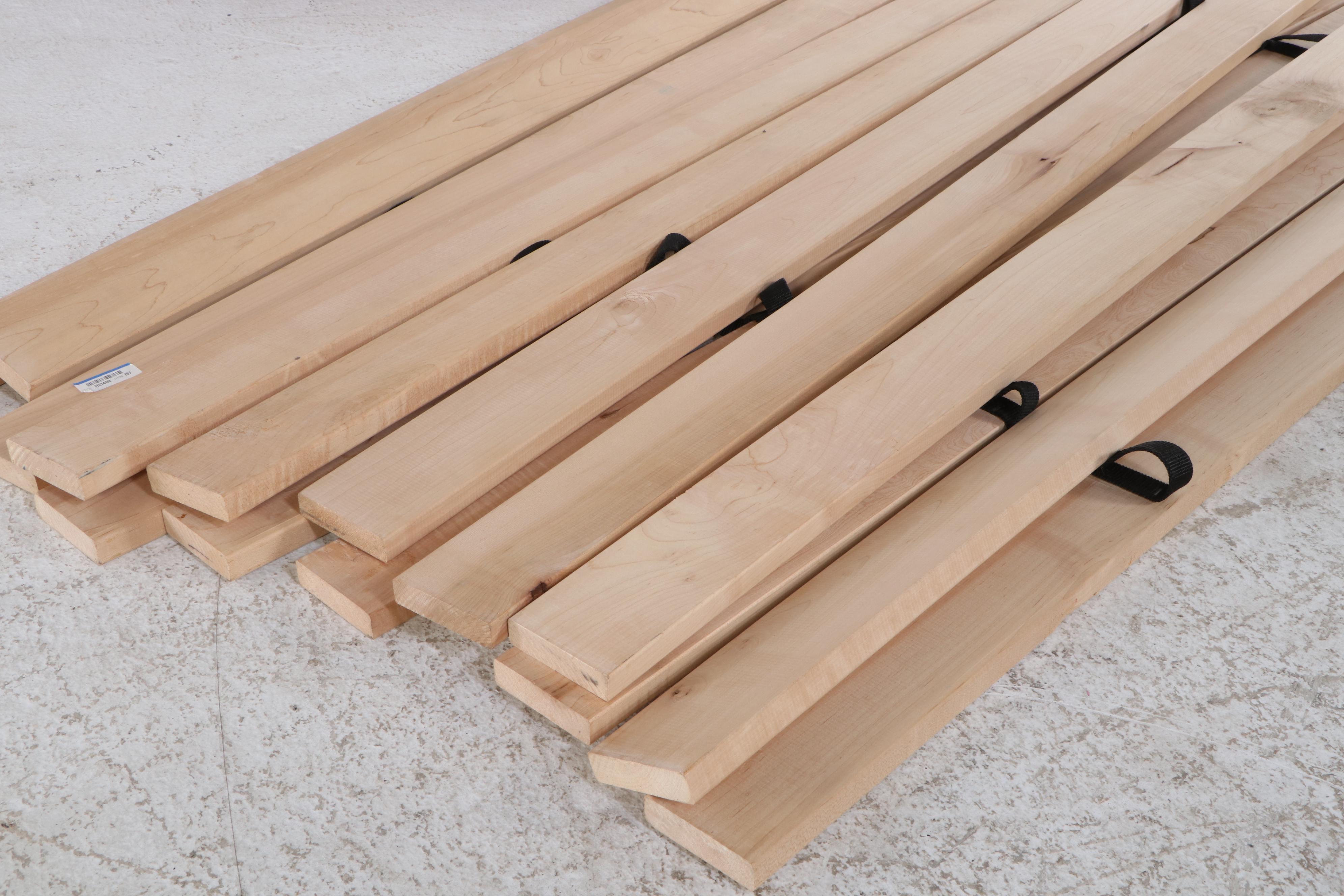 Mission Style Slatted Wood Queen Size Bed Frame