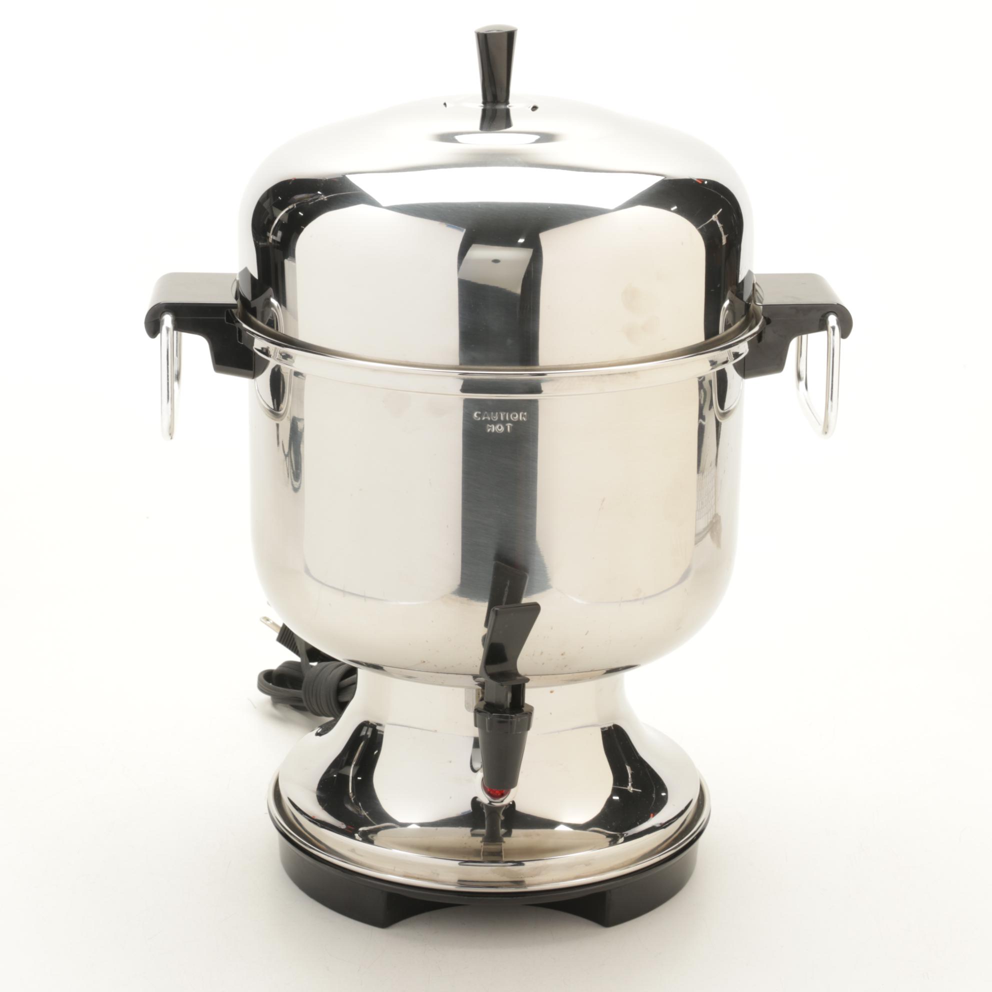 Douro Copperware Coffee Maker & Farberware Millennium Stainless Steel Coffee Urn