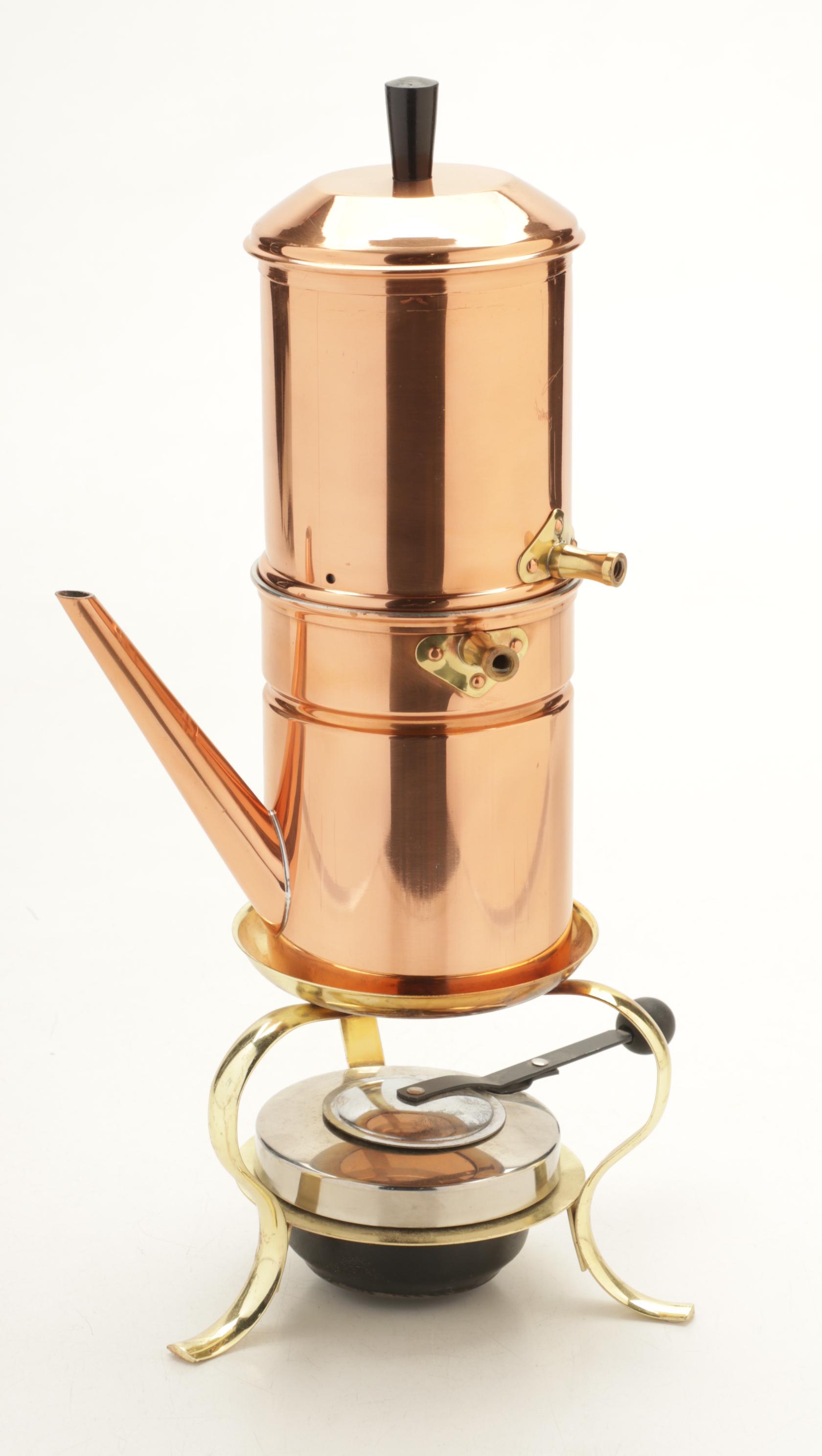 Douro Copperware Coffee Maker & Farberware Millennium Stainless Steel Coffee Urn