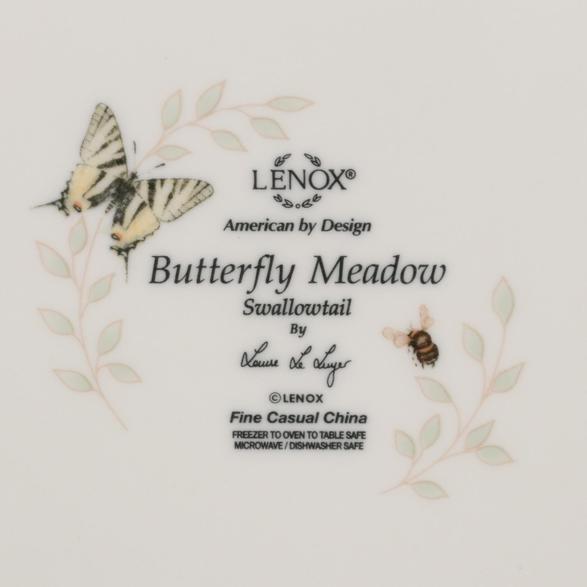 Louise de Luyer for Lenox "Butterfly Meadow" Collection of Mugs and Plates
