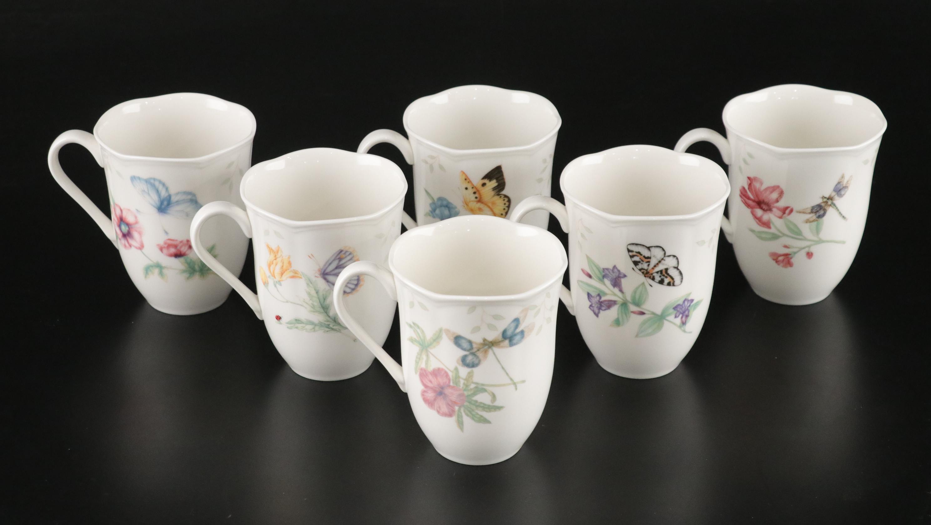 Louise de Luyer for Lenox "Butterfly Meadow" Collection of Mugs and Plates