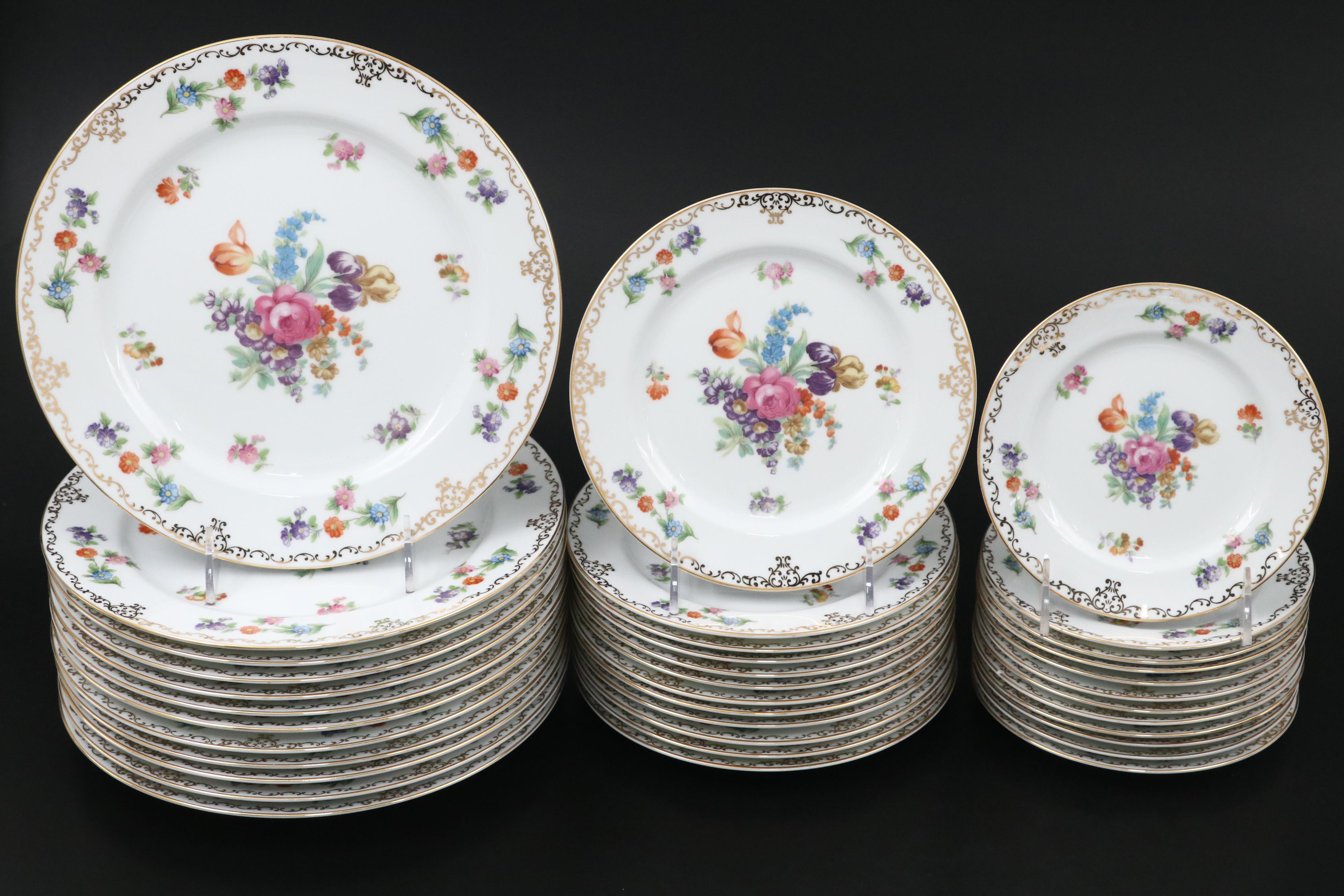Noritake Occupied Japan Dresden Style Porcelain Dinnerware and Serving Pieces