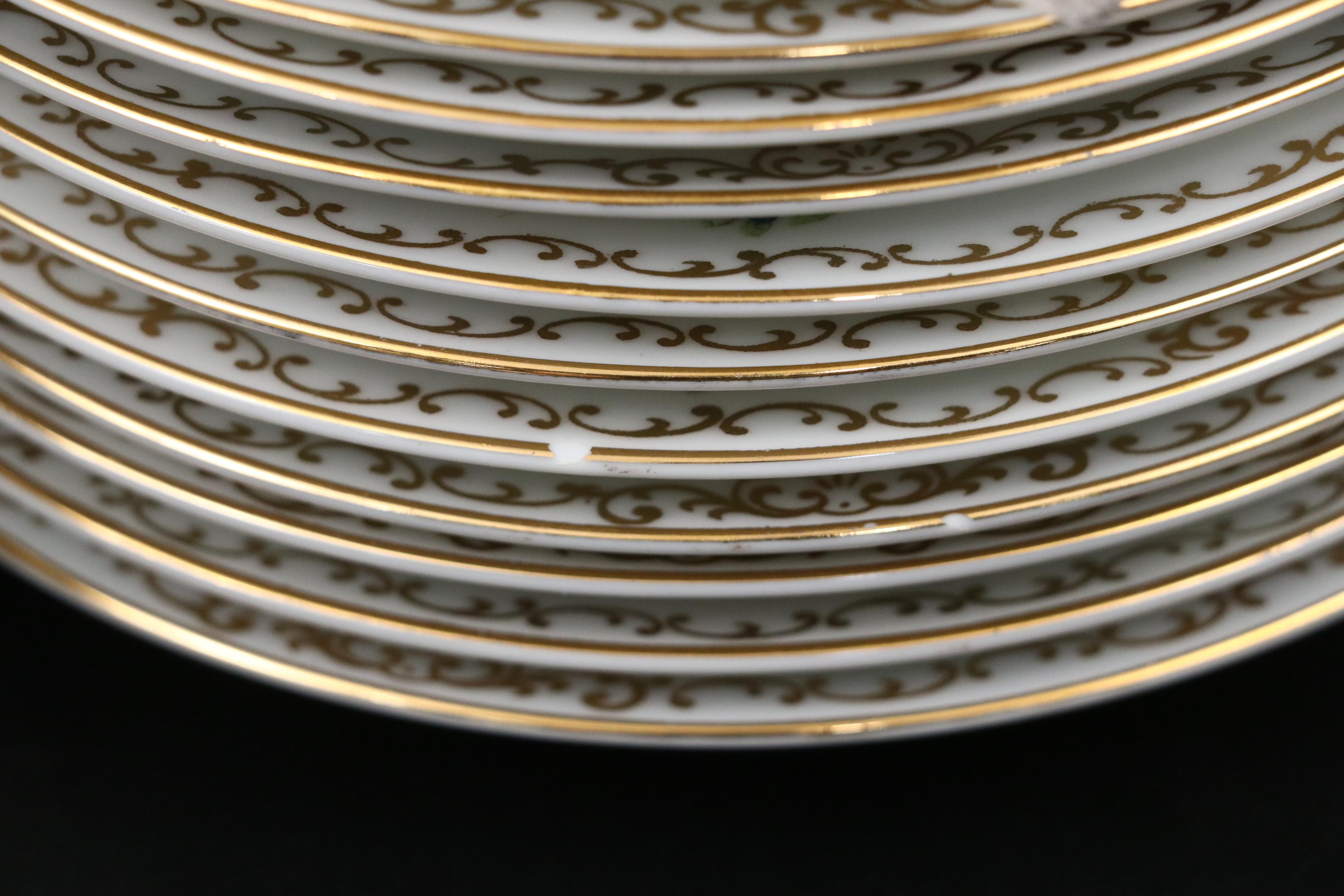 Noritake Occupied Japan Dresden Style Porcelain Dinnerware and Serving Pieces