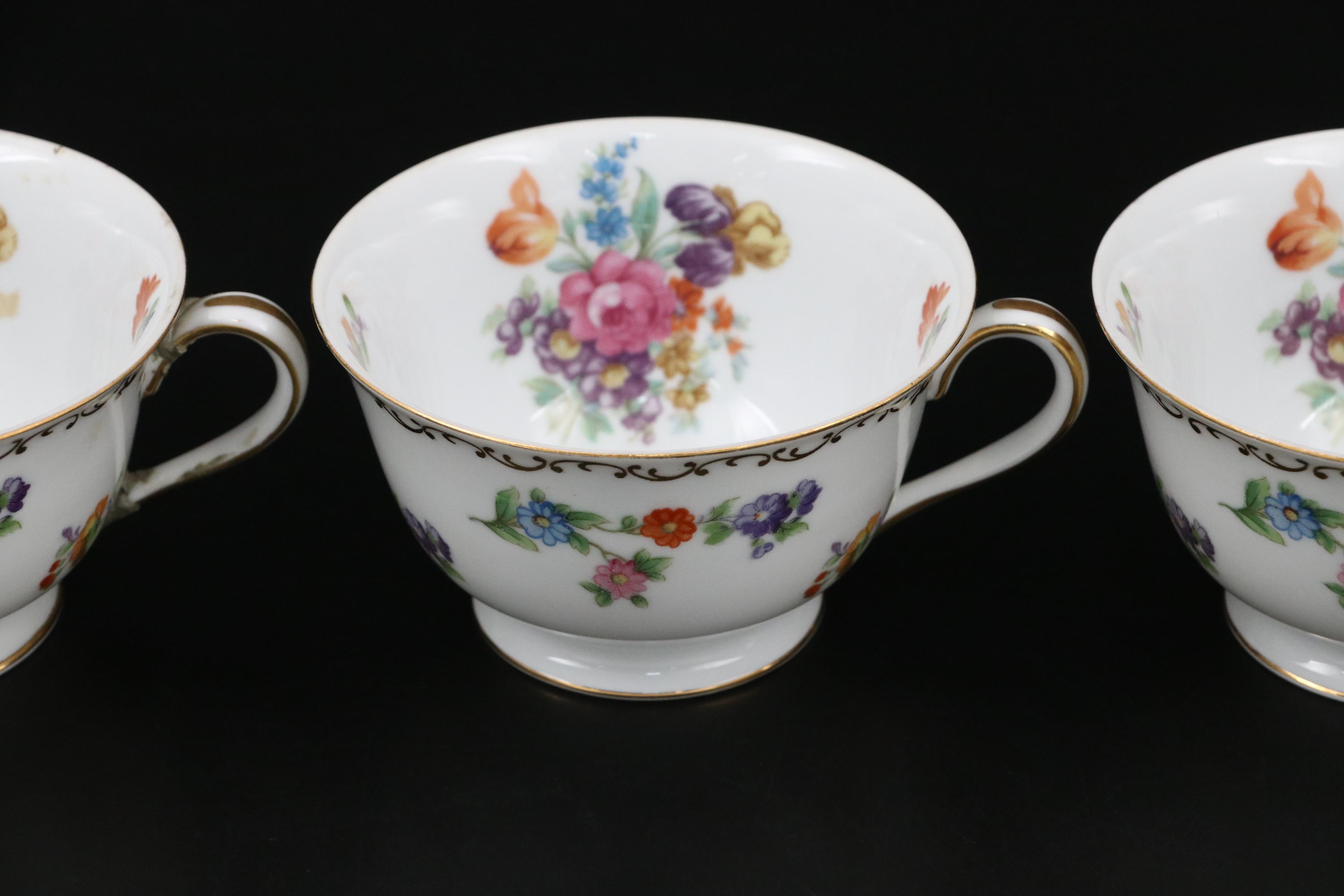 Noritake Occupied Japan Dresden Style Porcelain Dinnerware and Serving Pieces