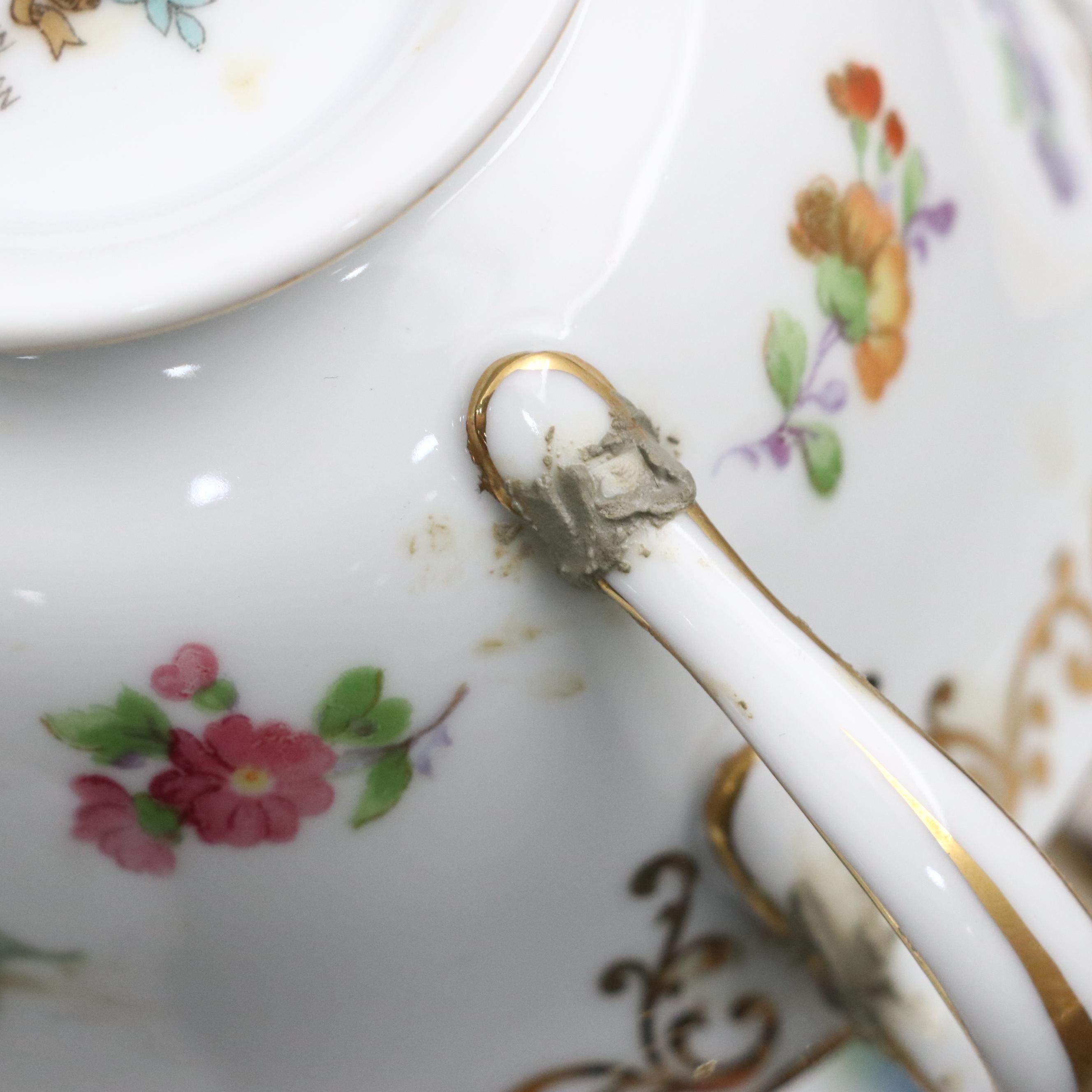 Noritake Occupied Japan Dresden Style Porcelain Dinnerware and Serving Pieces