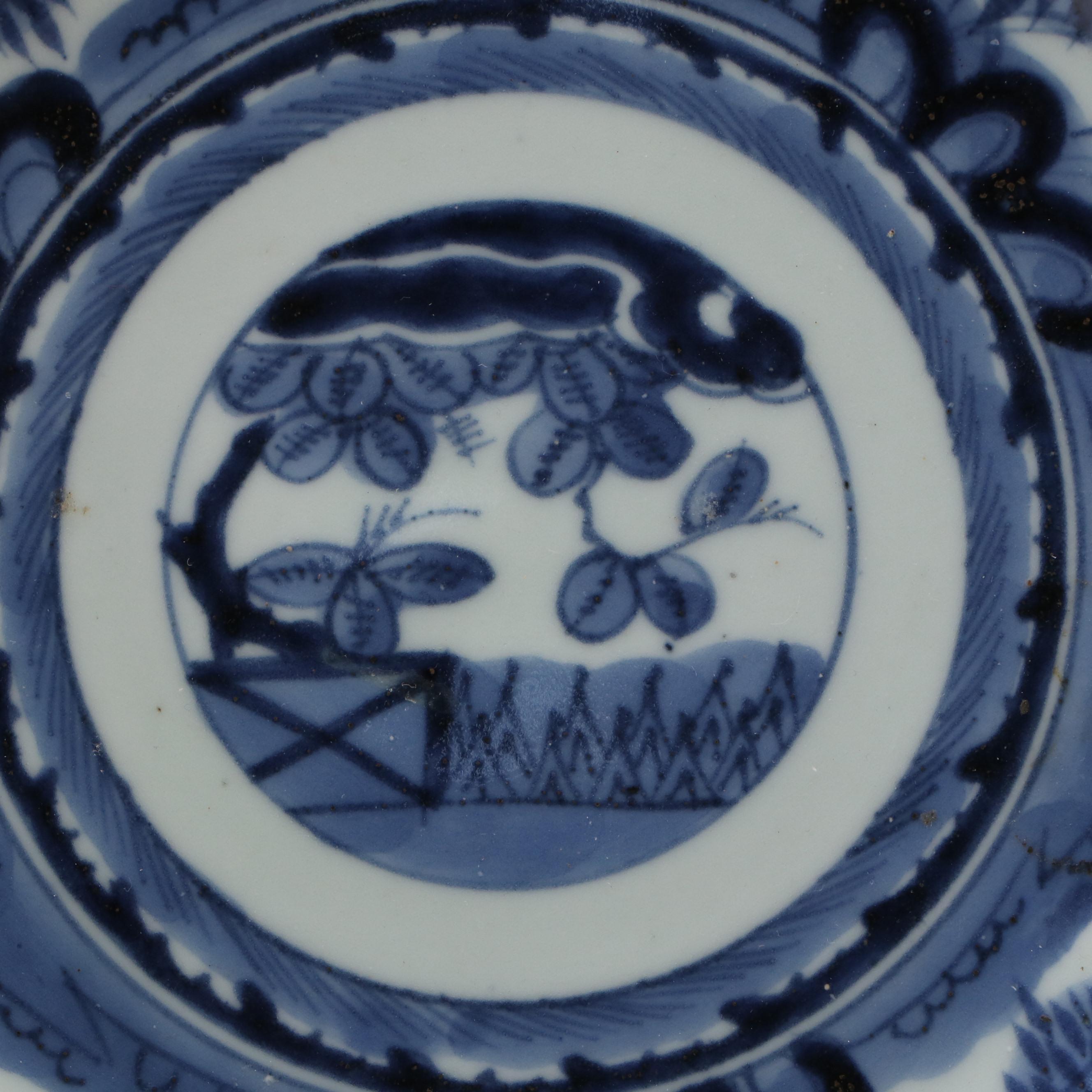 J. & W. R. Stone China Plate with Japanese Hand-Painted Porcelain Plate, 19th C.