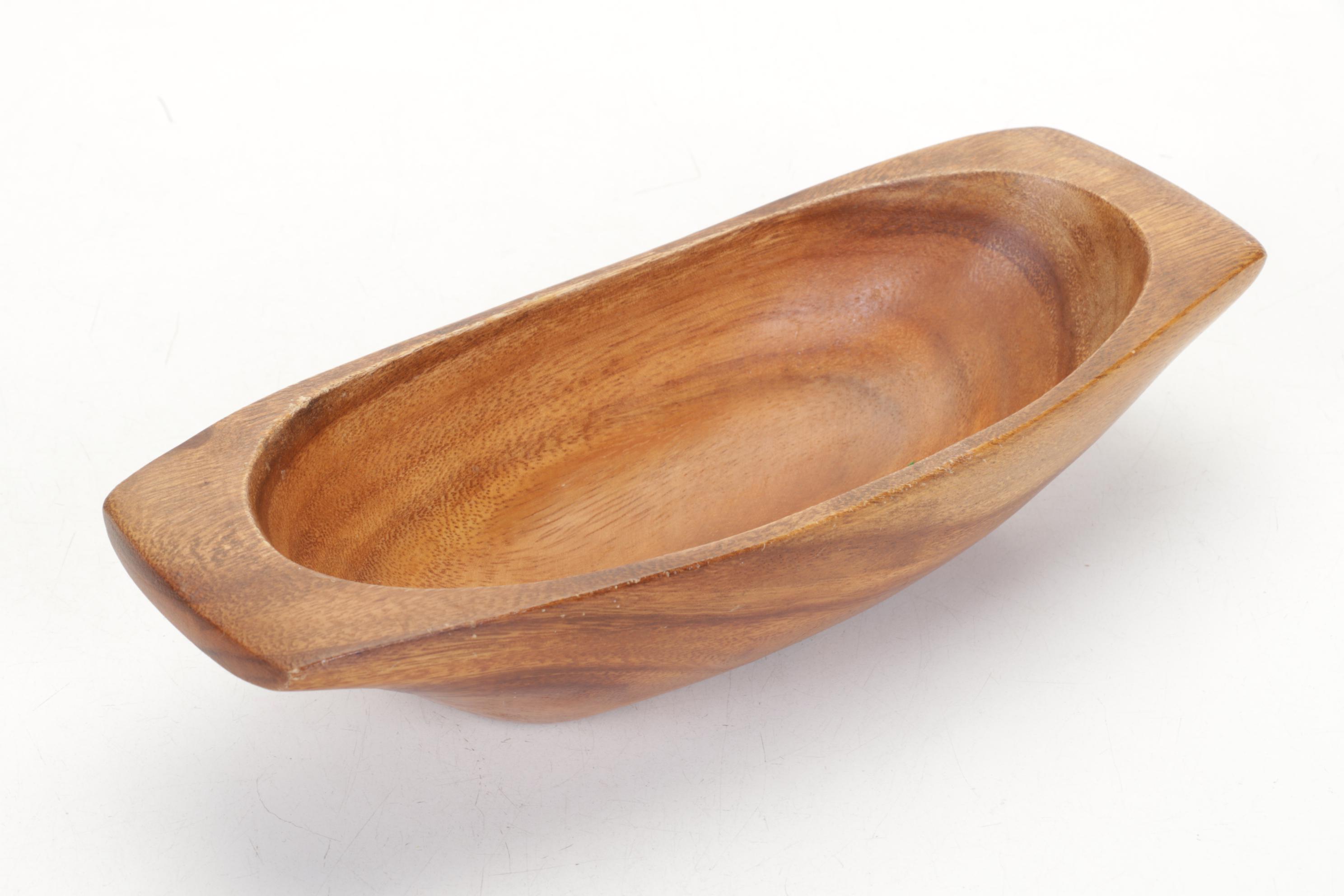 Monkey Pod Wood Serving Collection Features Mid Century Cigar Ashtray and More