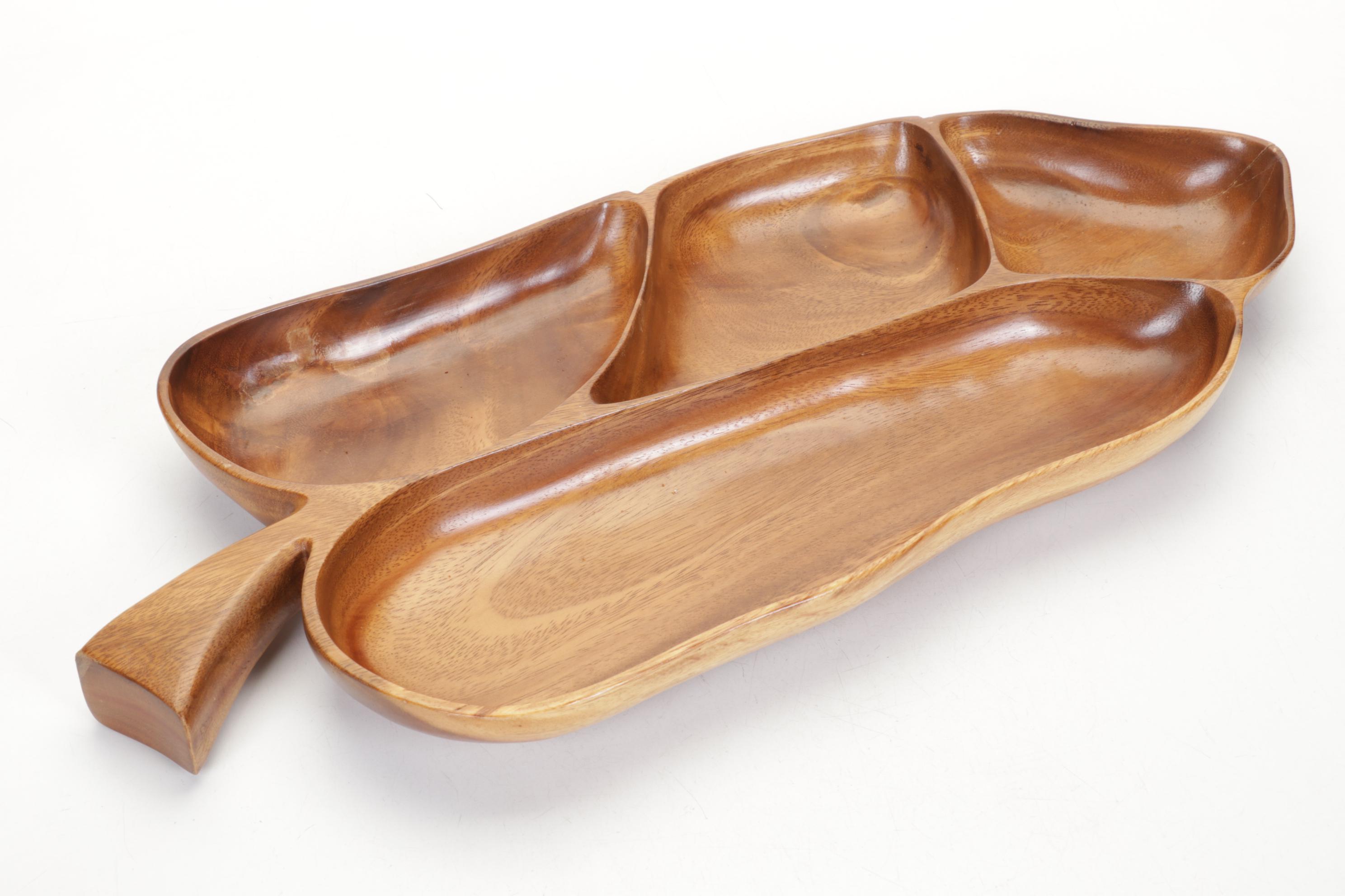 Monkey Pod Wood Serving Collection Features Mid Century Cigar Ashtray and More