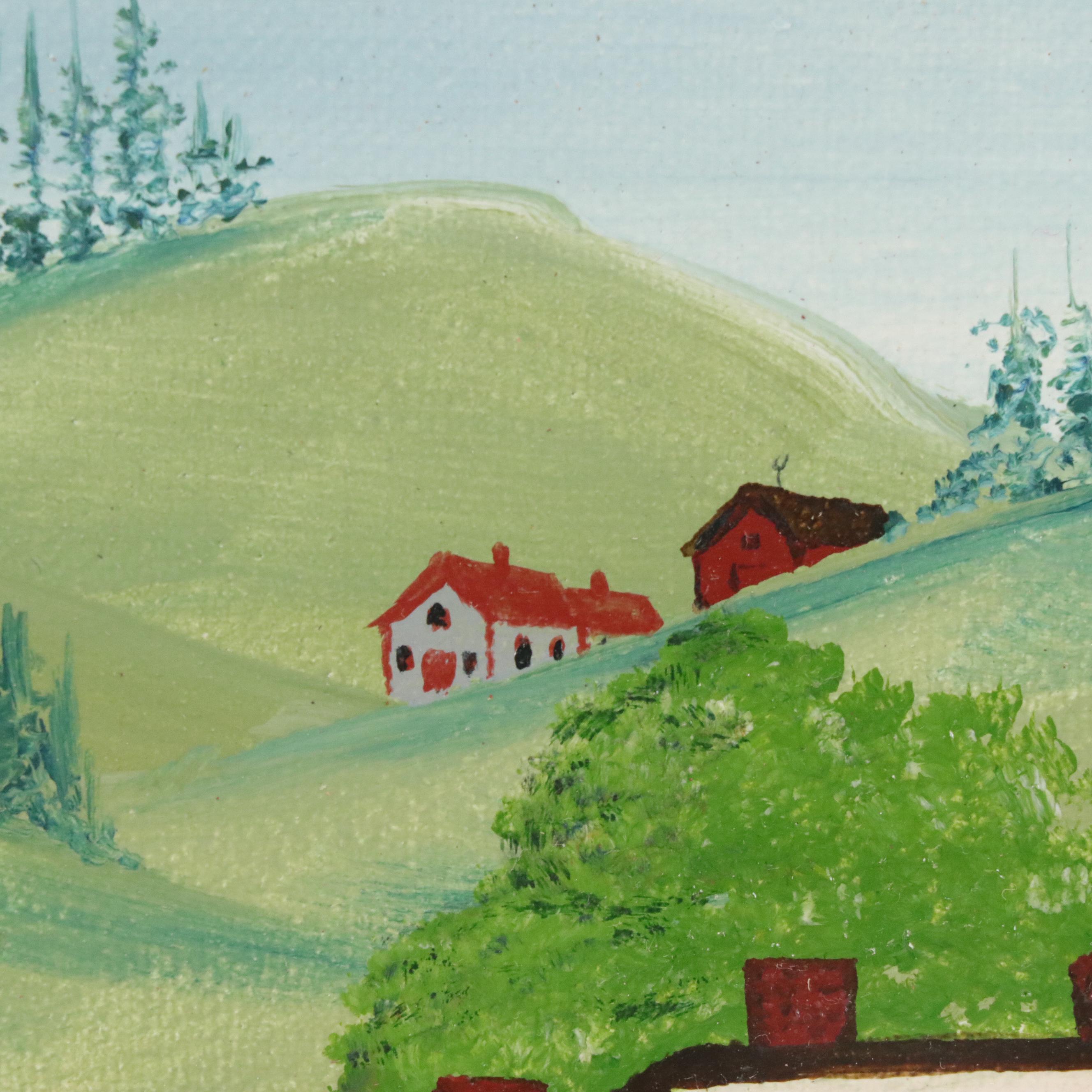 Jane L. Reid Folk Art Acrylic Painting