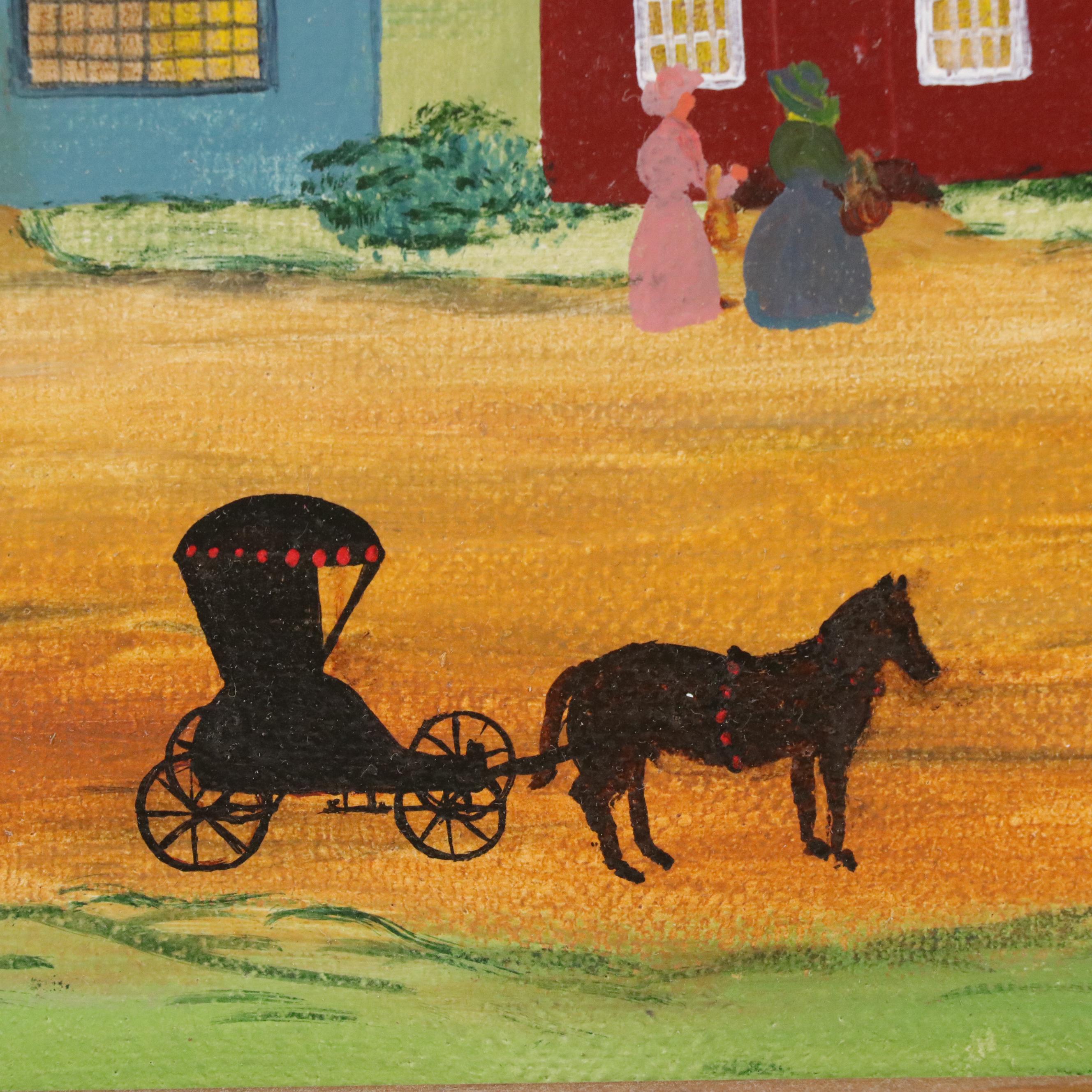 Jane L. Reid Folk Art Acrylic Painting