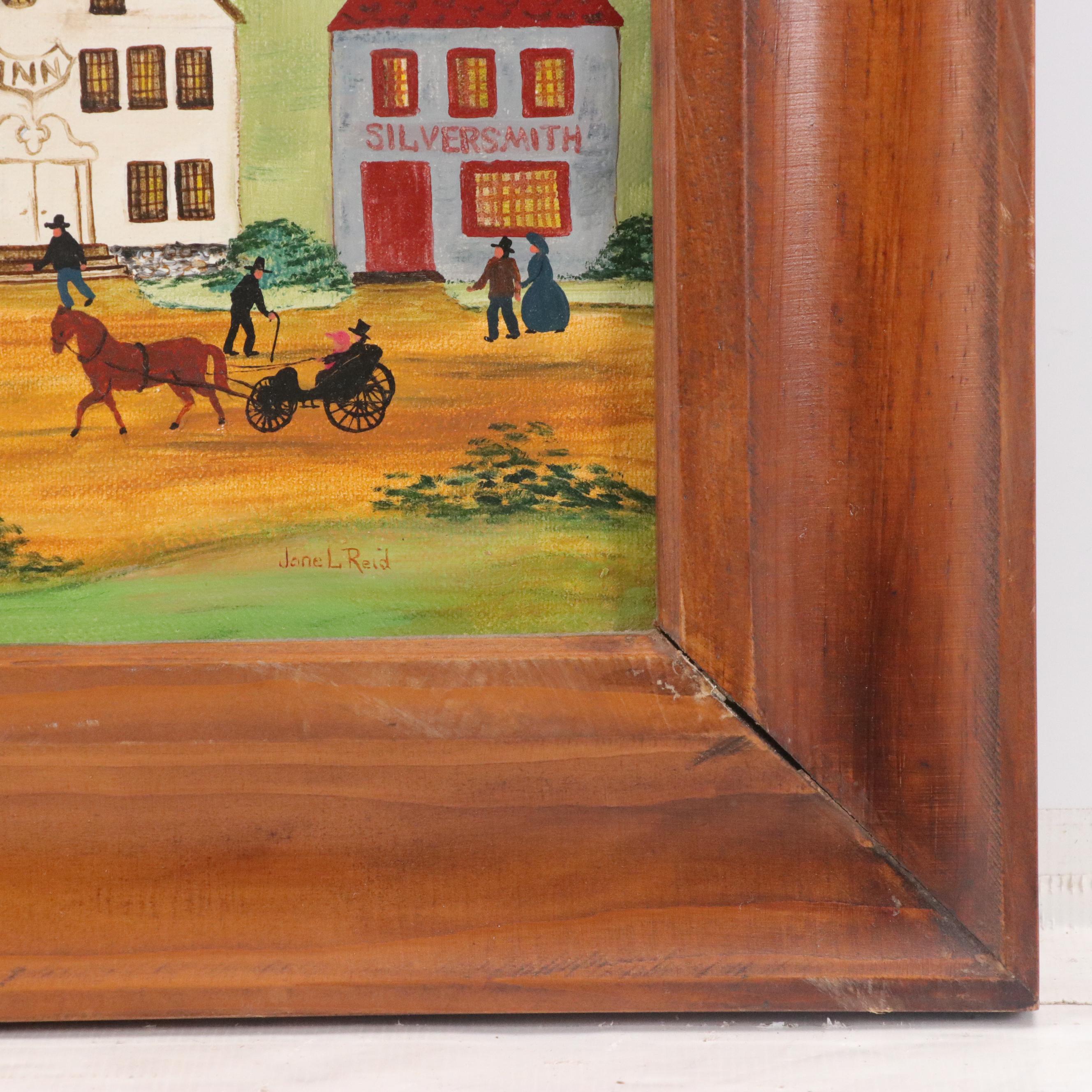 Jane L. Reid Folk Art Acrylic Painting