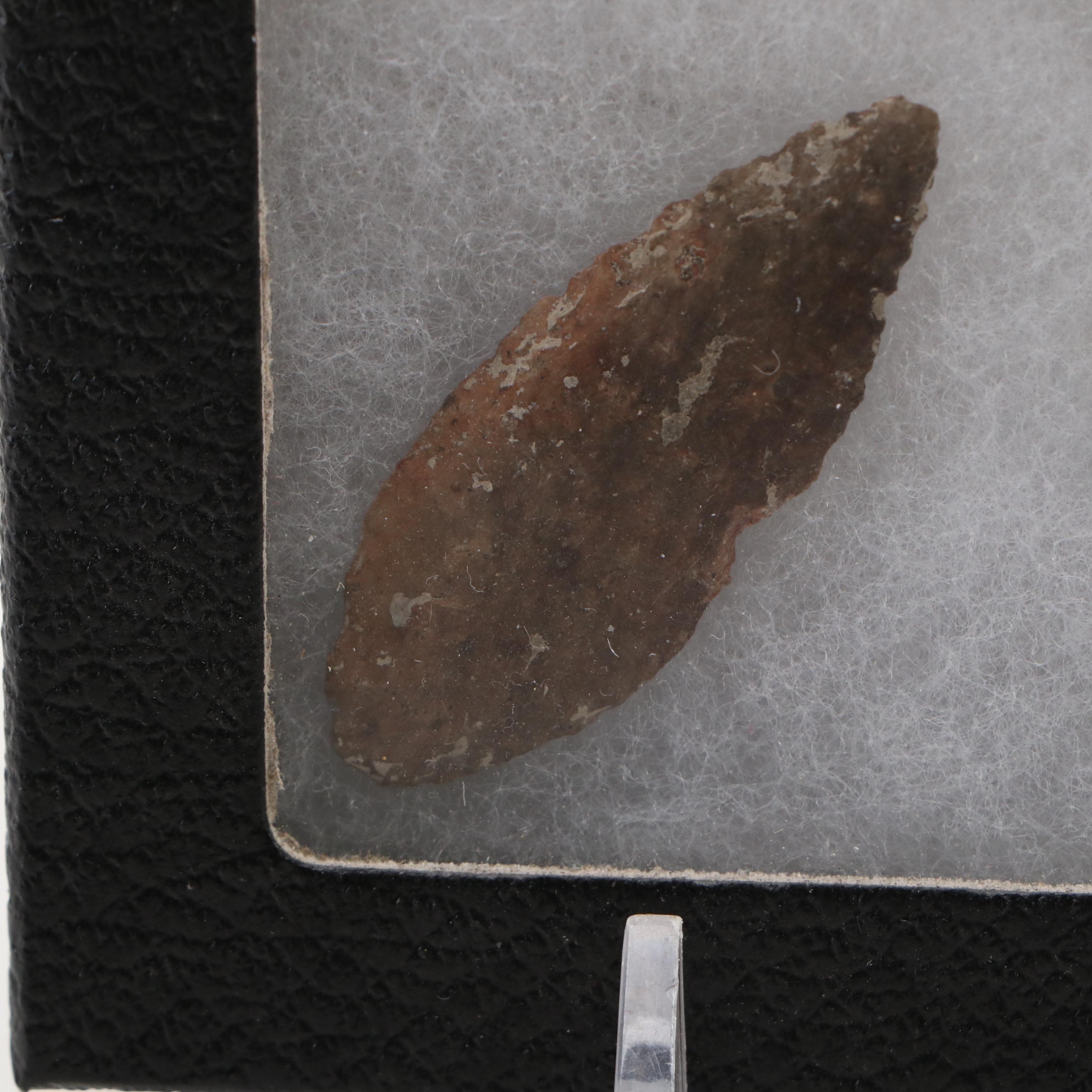 Ohio Adena Banded Slate Pendant with Flint Arrowheads, 2,500 BCE