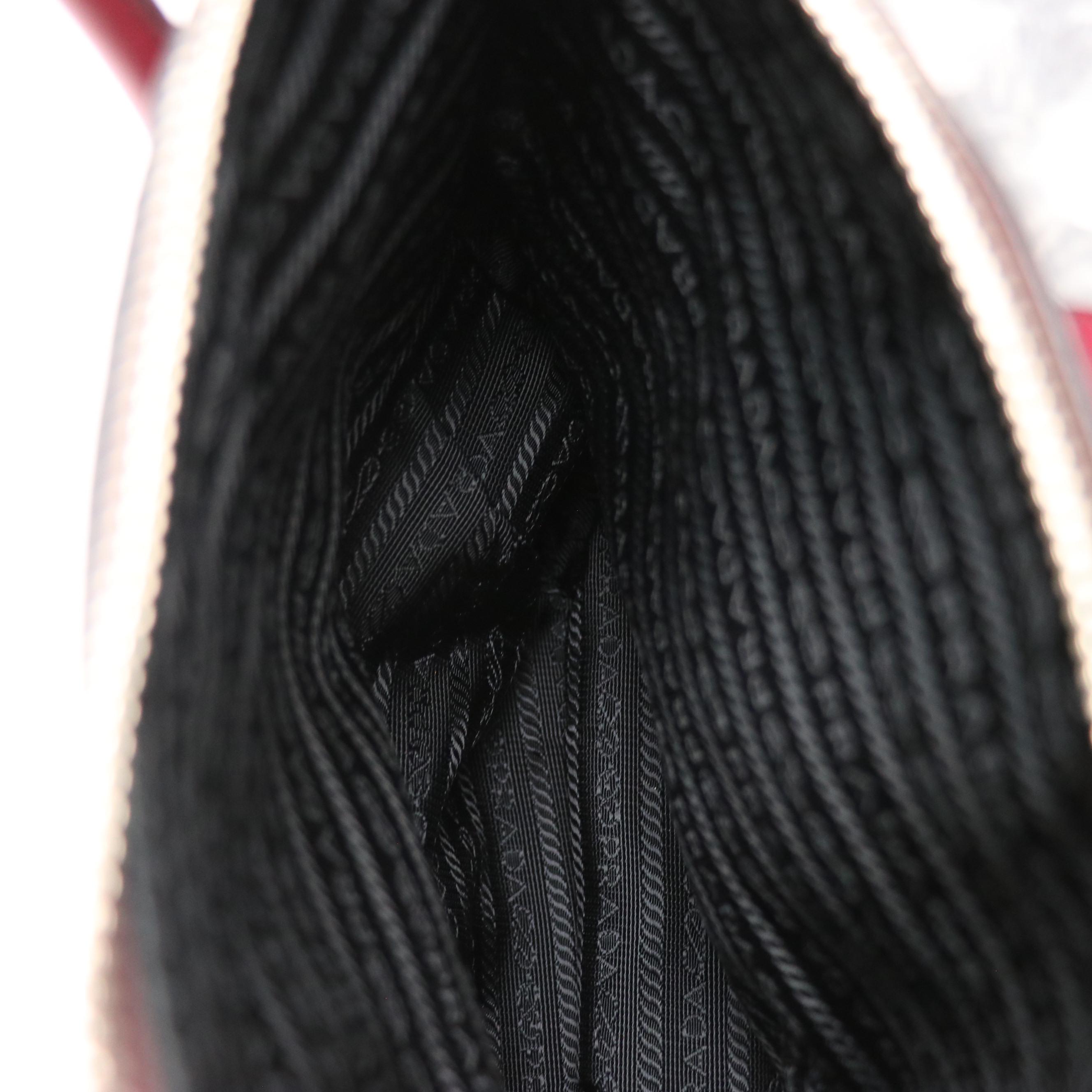 Prada Twin Pocket Two-Way Tote in Ametista Glace Calf Leather