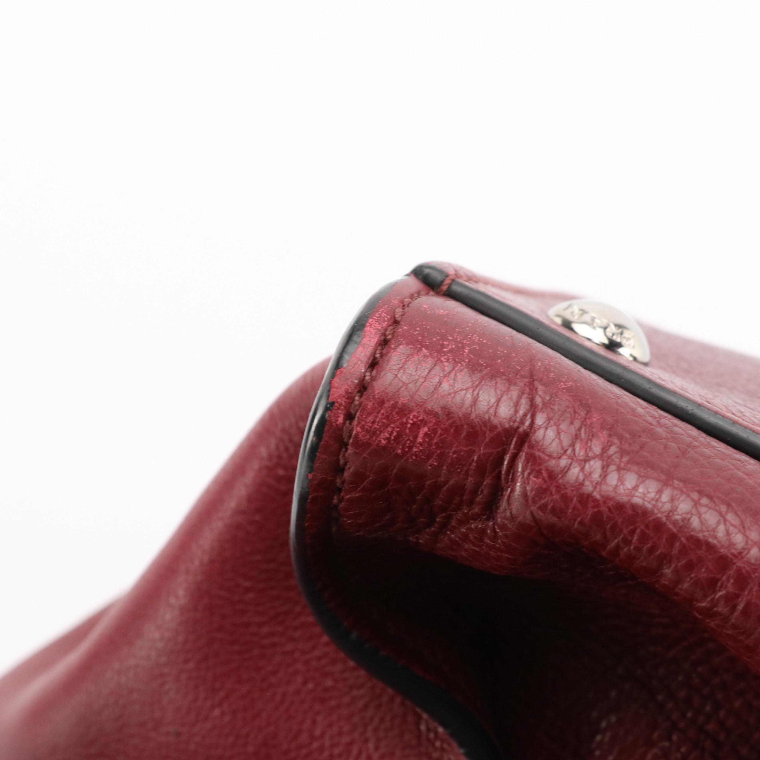 Prada Twin Pocket Two-Way Tote in Ametista Glace Calf Leather