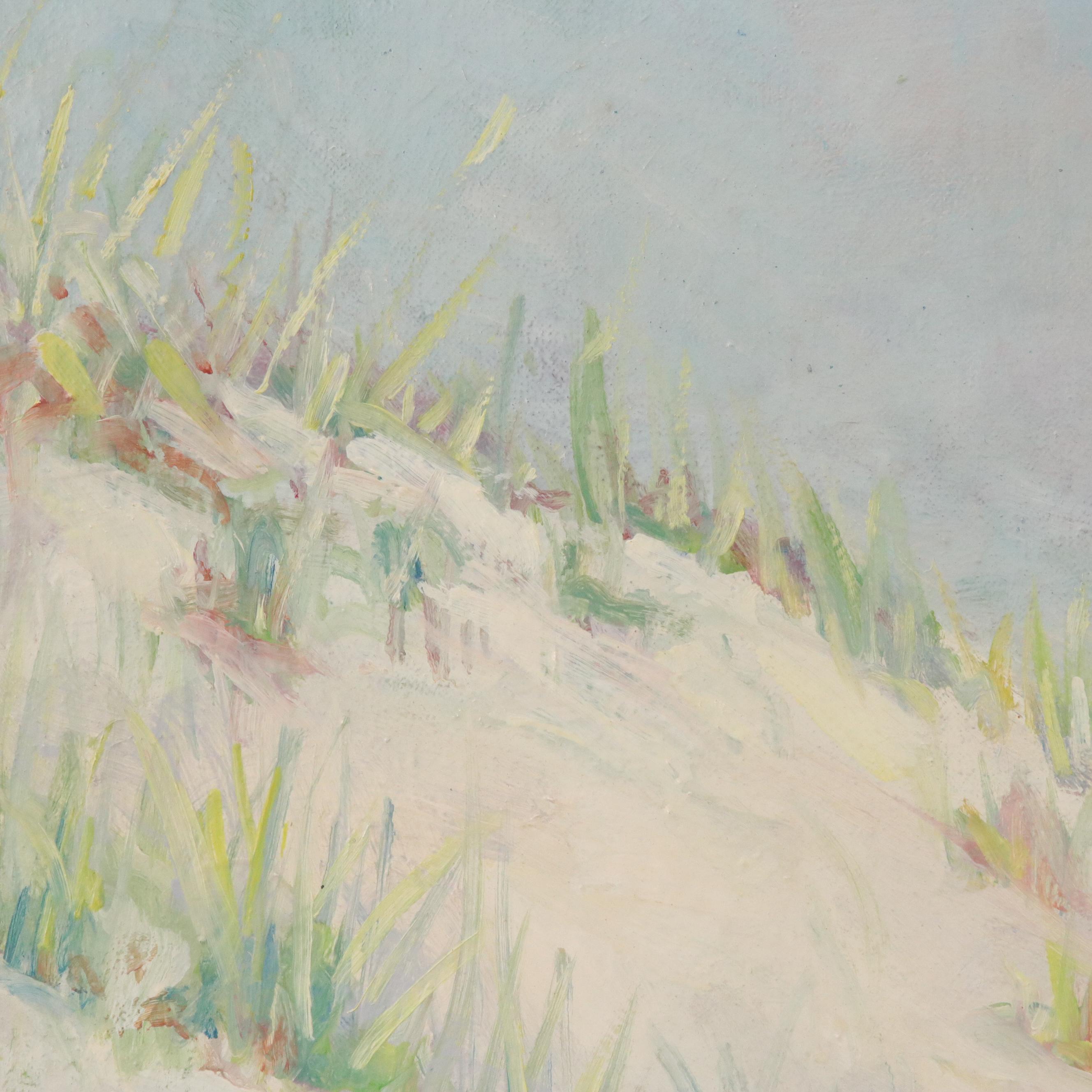 Effie Corwin Trader Coastal Landscape Oil Painting, Circa 1930