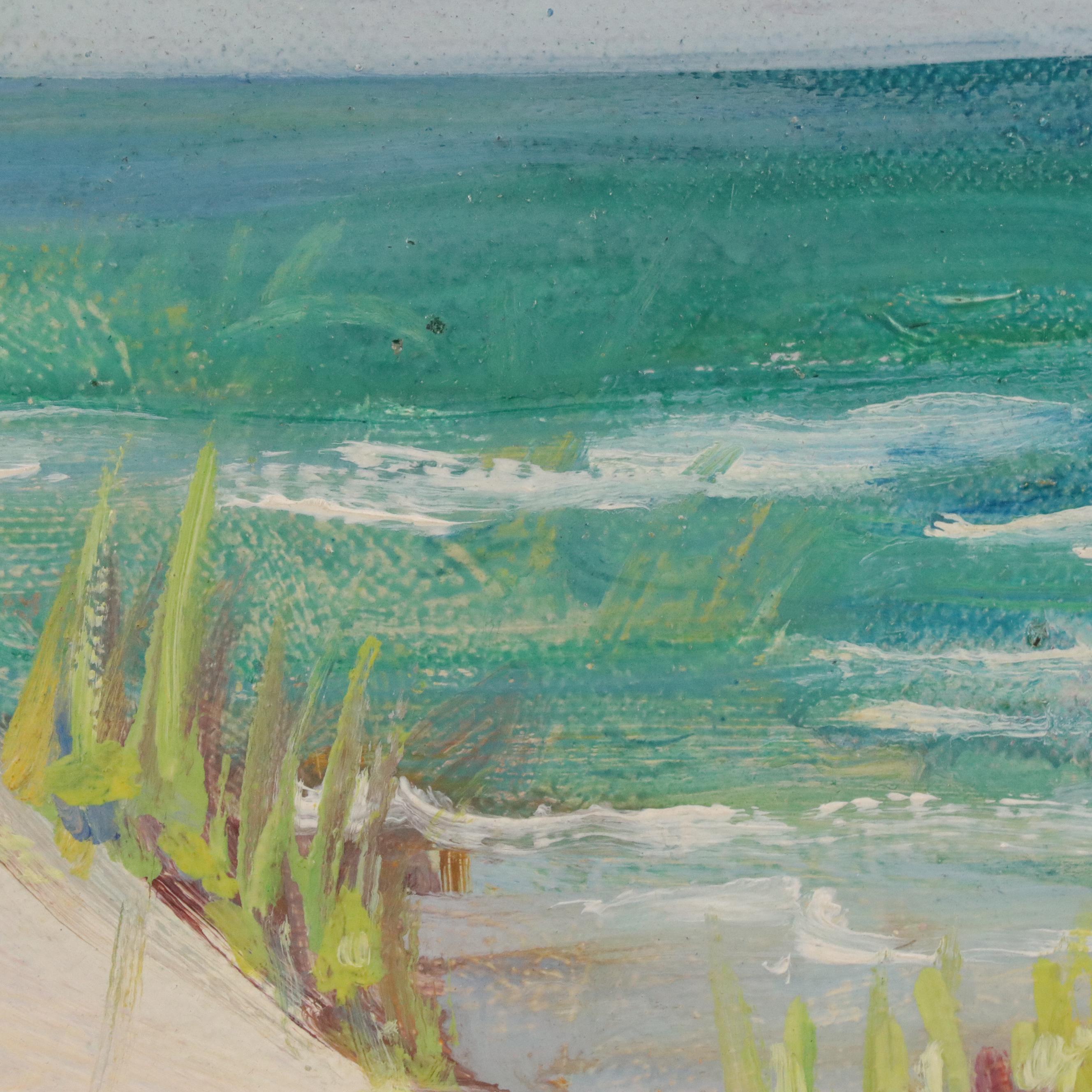 Effie Corwin Trader Coastal Landscape Oil Painting, Circa 1930