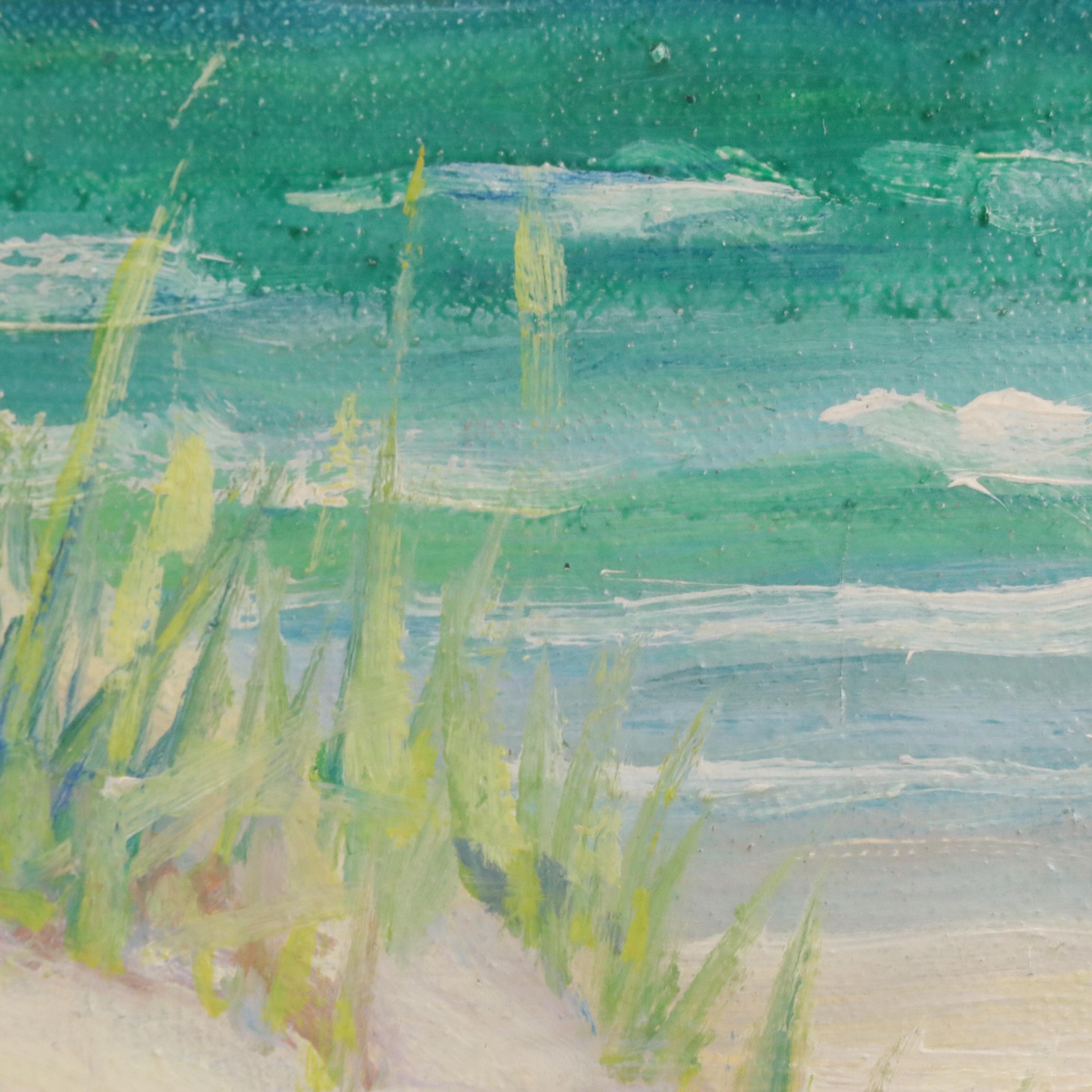 Effie Corwin Trader Coastal Landscape Oil Painting, Circa 1930