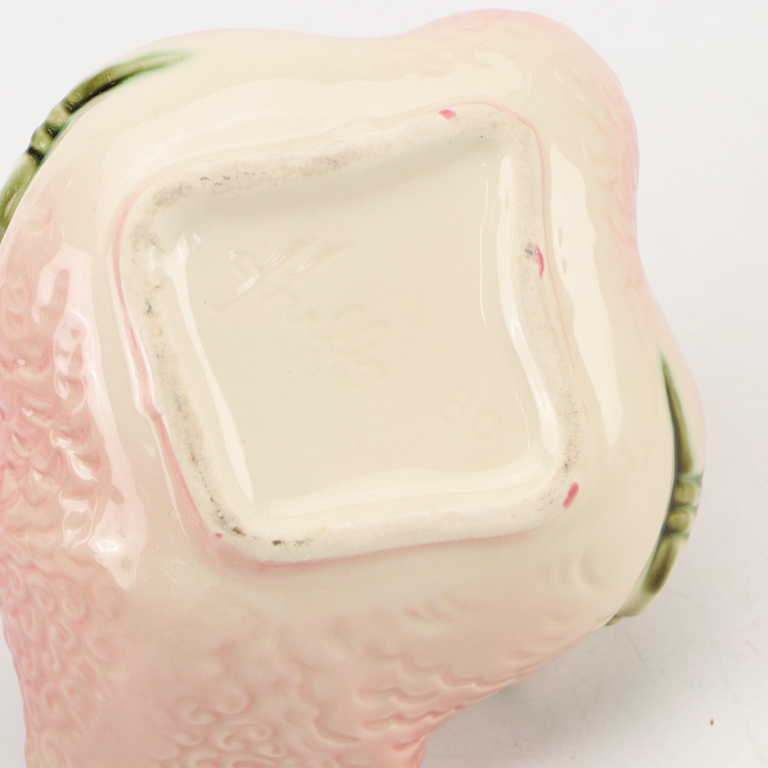 Niloak Pottery Bud Vases with Hull Pottery Magnolia Fan Vase and Duck Planter