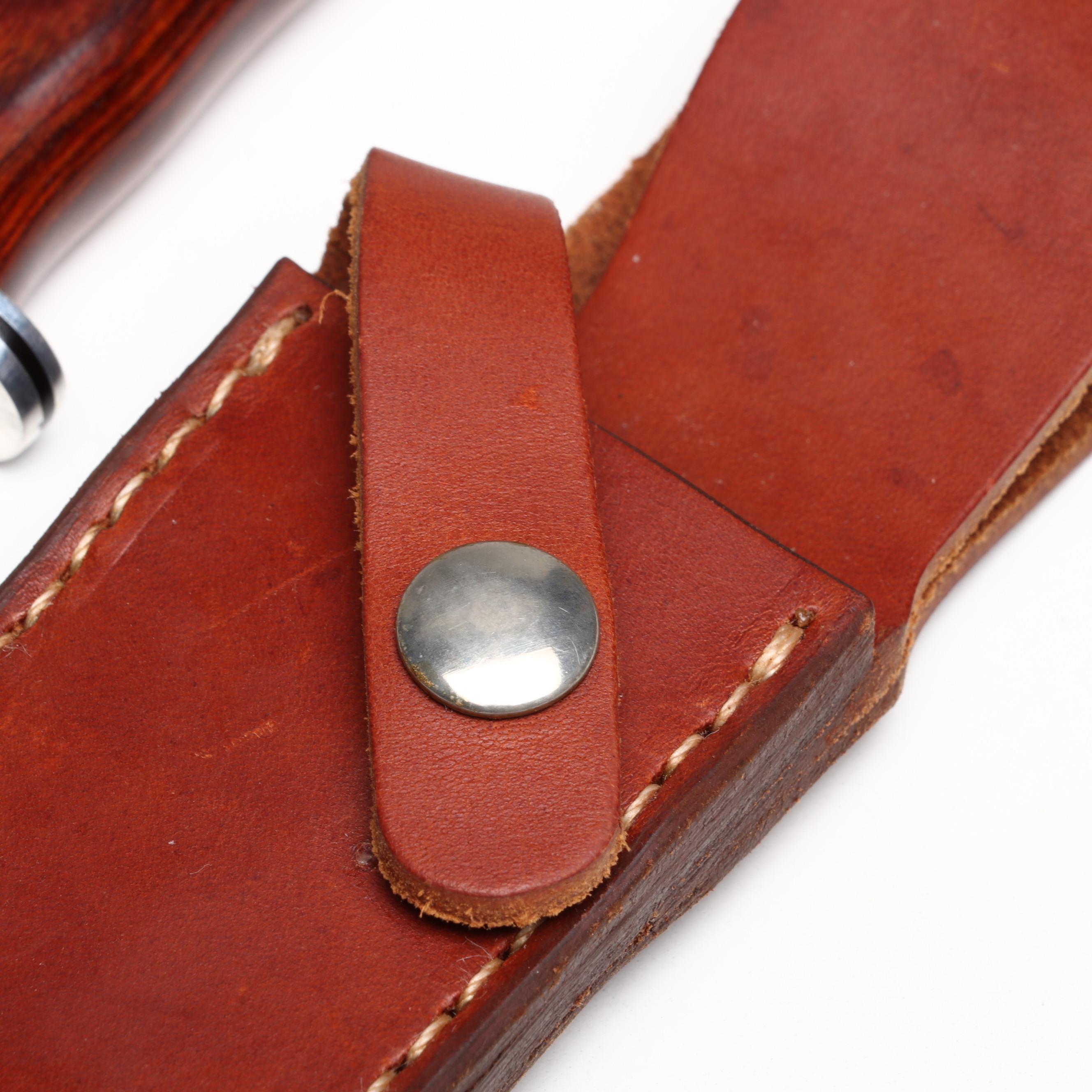 Buck Model 103 1989 NKCA Club Pro Skinner Knife in Leather Scabbard