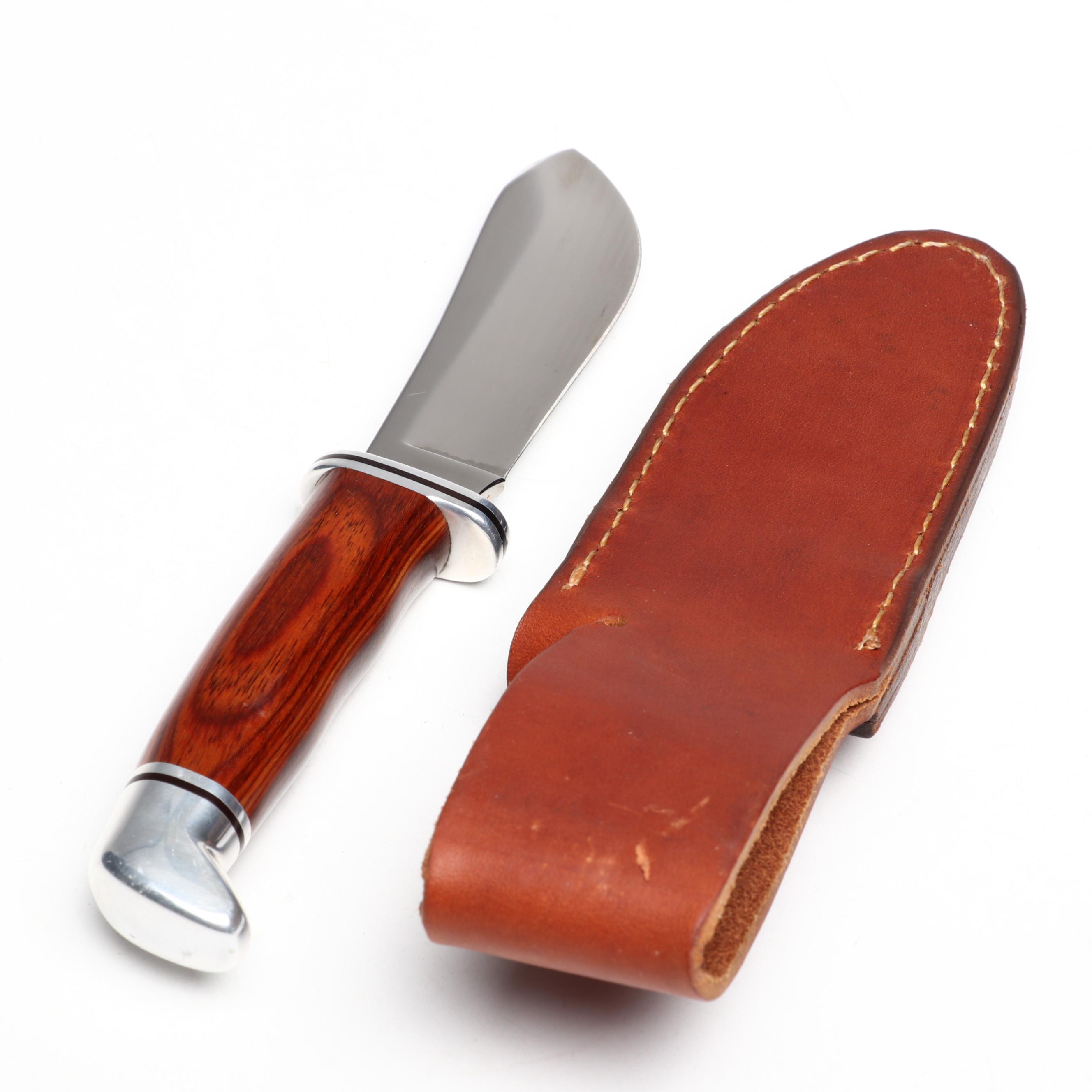 Buck Model 103 1989 NKCA Club Pro Skinner Knife in Leather Scabbard