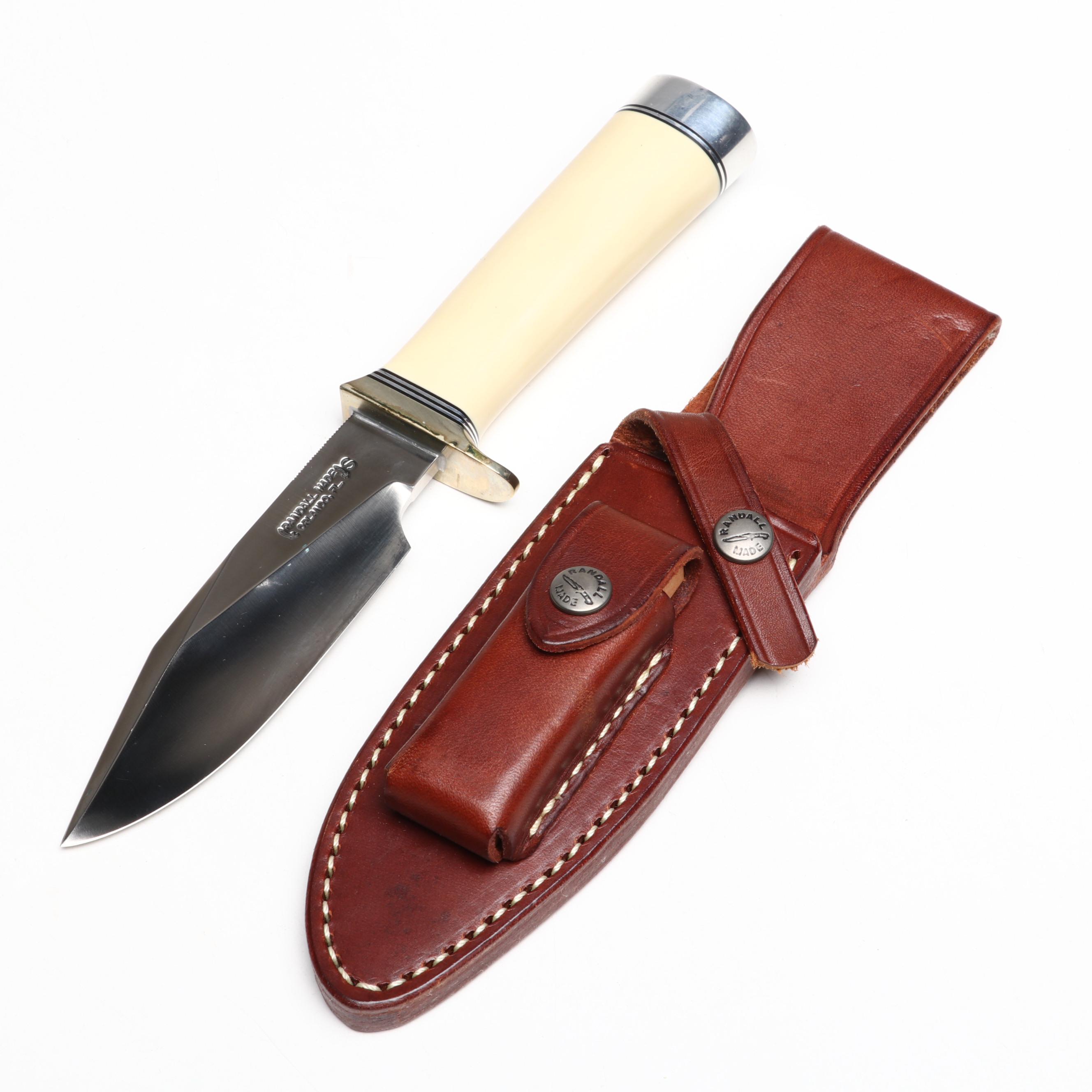 Randall "23 Gamemaster" Stainless Steel Hunting Knife in Leather Scabbard