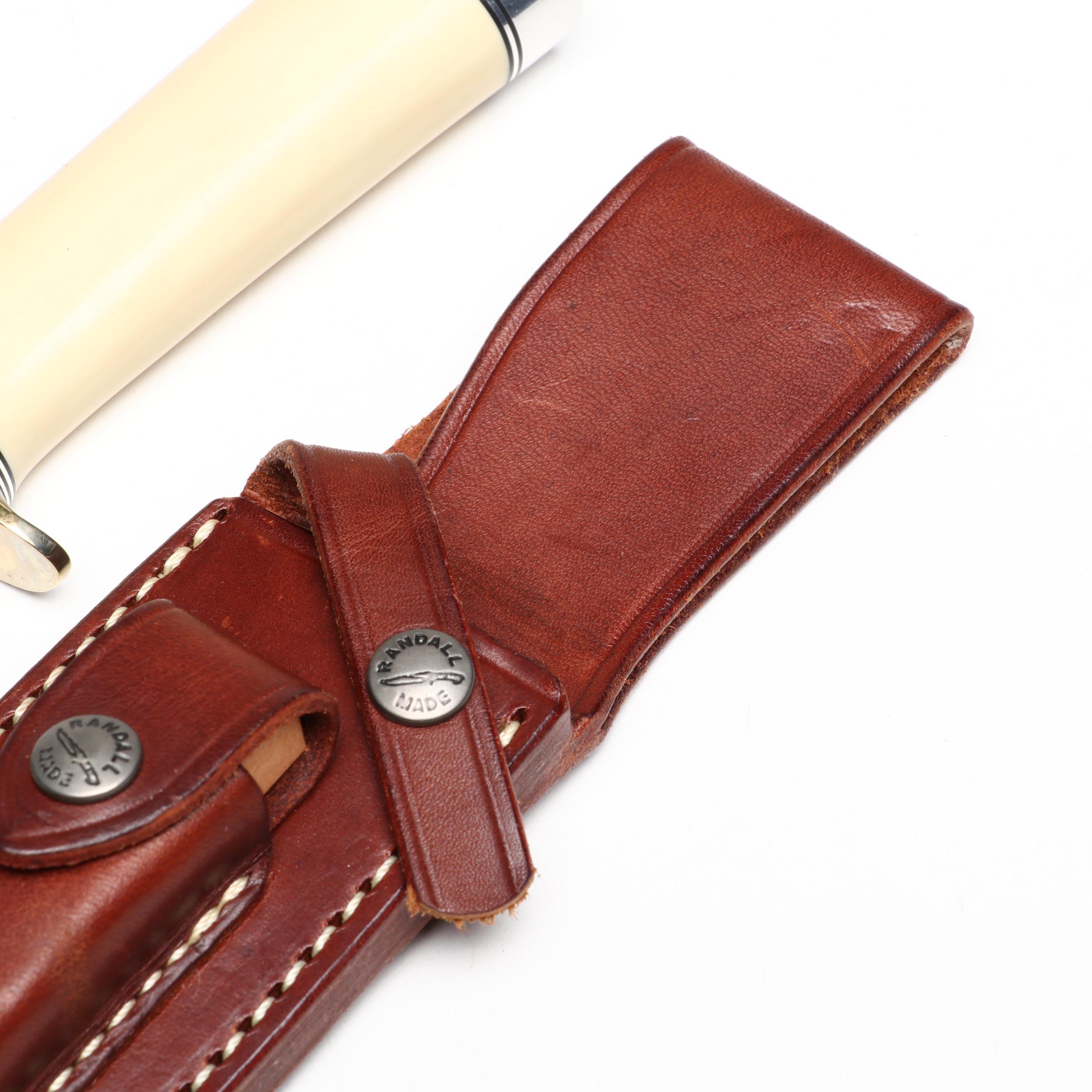 Randall "23 Gamemaster" Stainless Steel Hunting Knife in Leather Scabbard