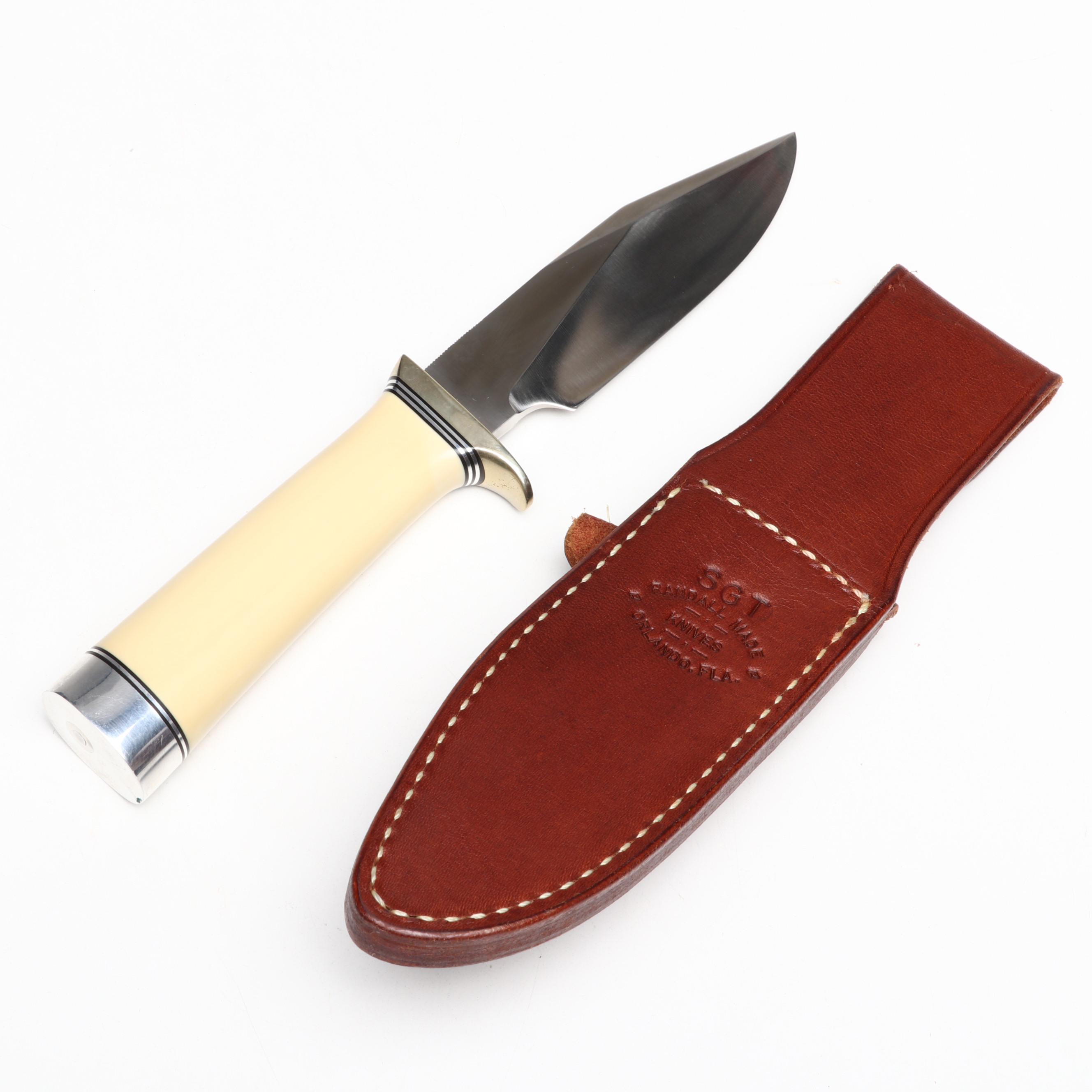 Randall "23 Gamemaster" Stainless Steel Hunting Knife in Leather Scabbard