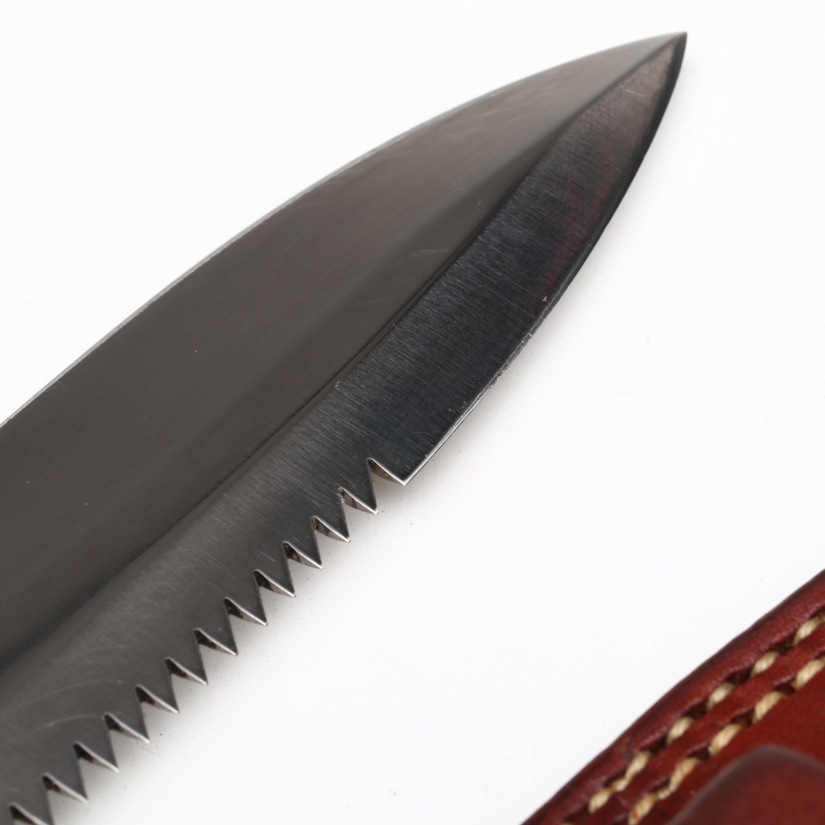 Randall Model 18 Steel Survival Knife Survival Knife in Leather Scabbard