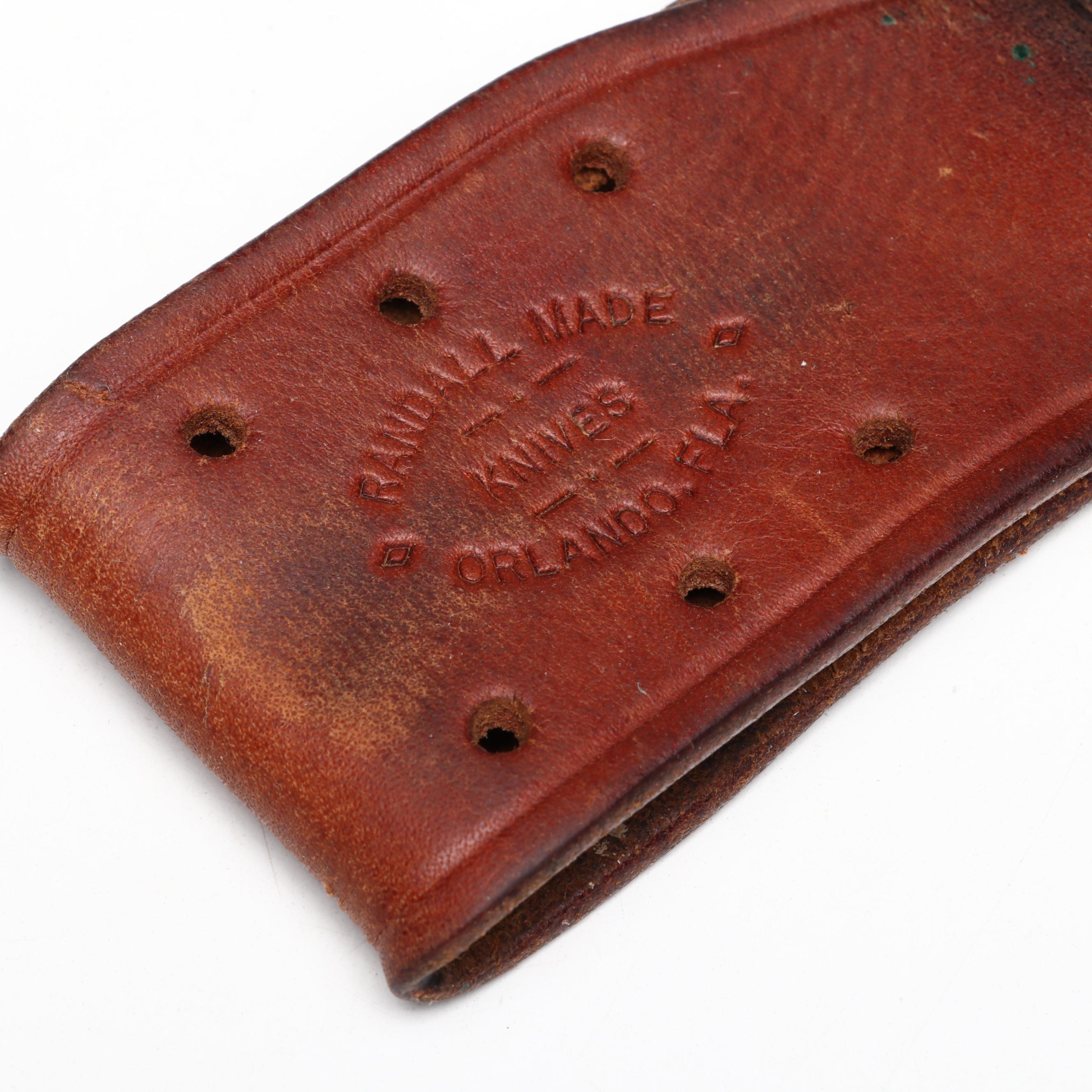 Randall Model 18 Steel Survival Knife Survival Knife in Leather Scabbard