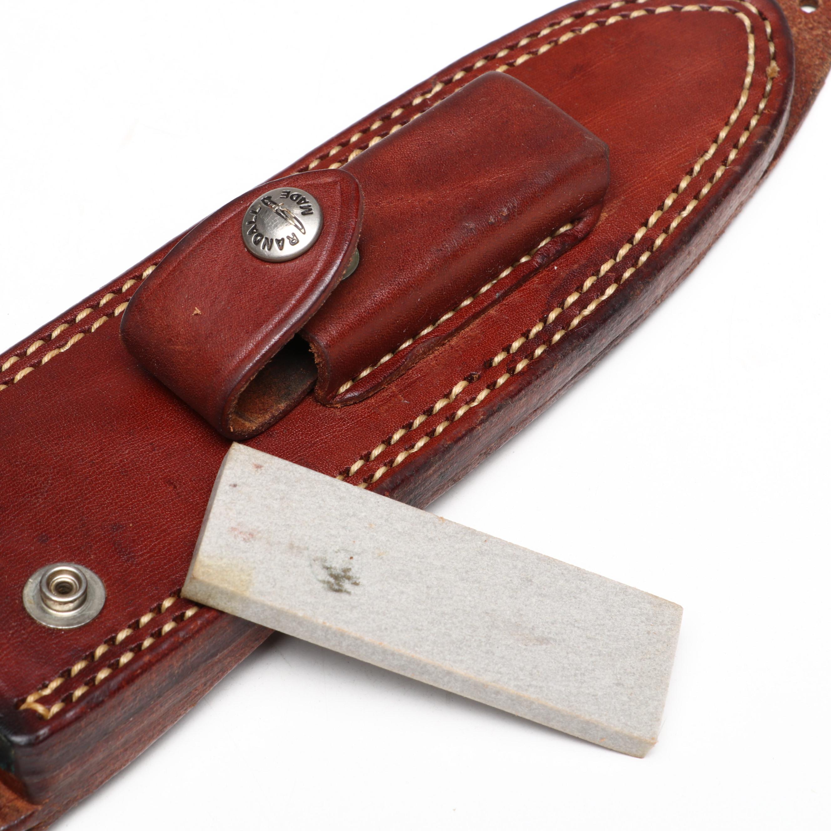 Randall Model 18 Steel Survival Knife Survival Knife in Leather Scabbard