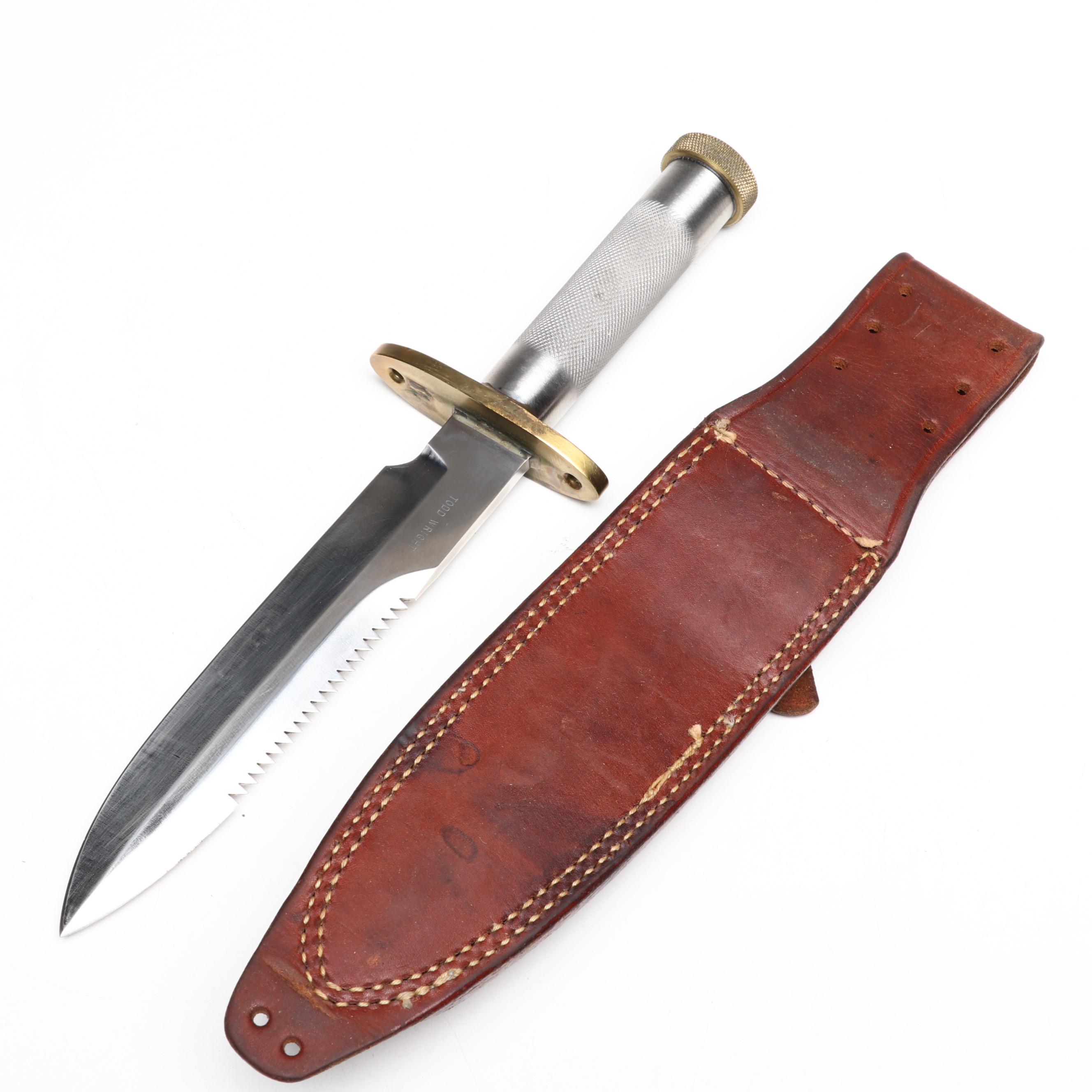 Randall Model 18 Steel Survival Knife Survival Knife in Leather Scabbard