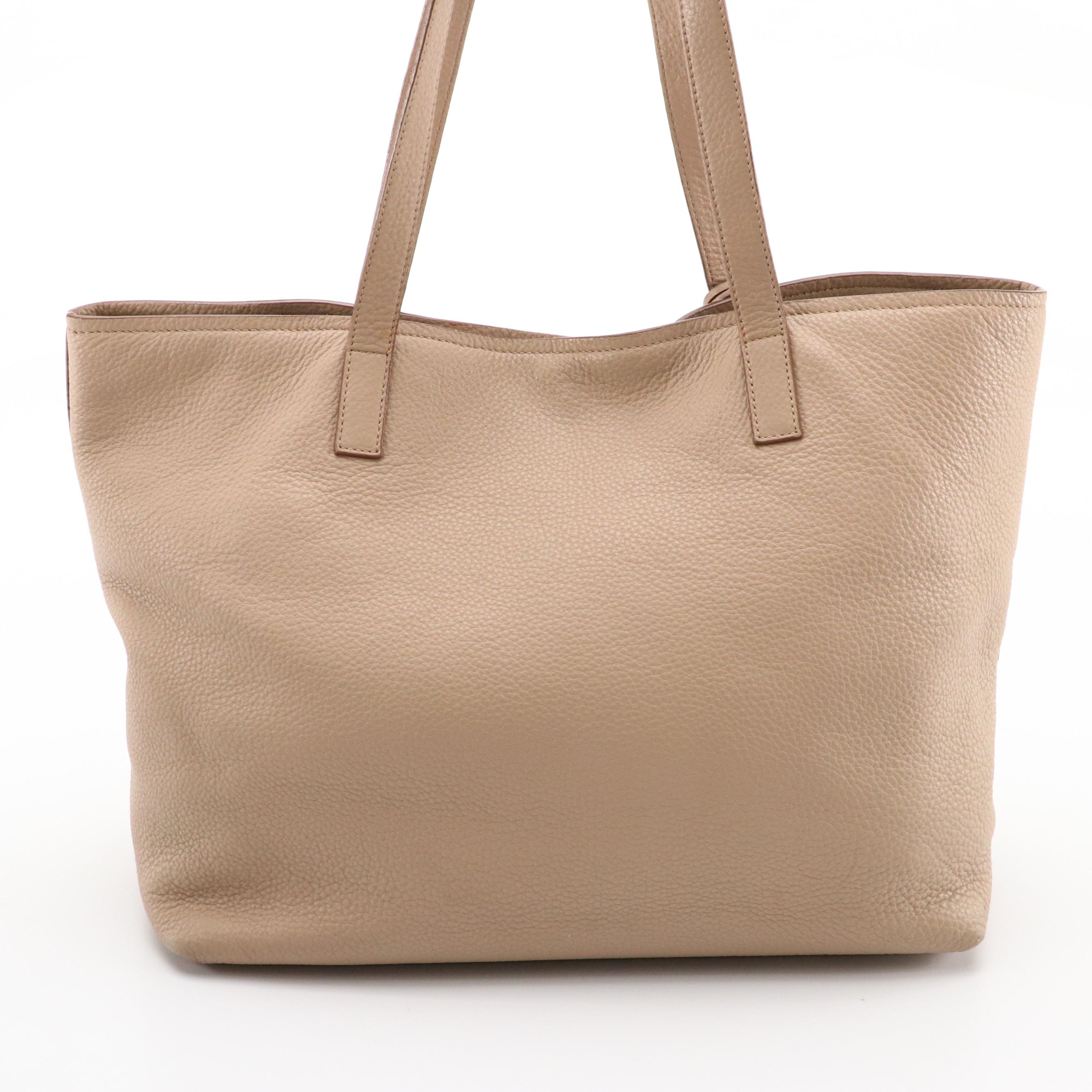 Prada Leather Shopping Tote Bag 1BG048 in Cammeo Vitello Daino Leather