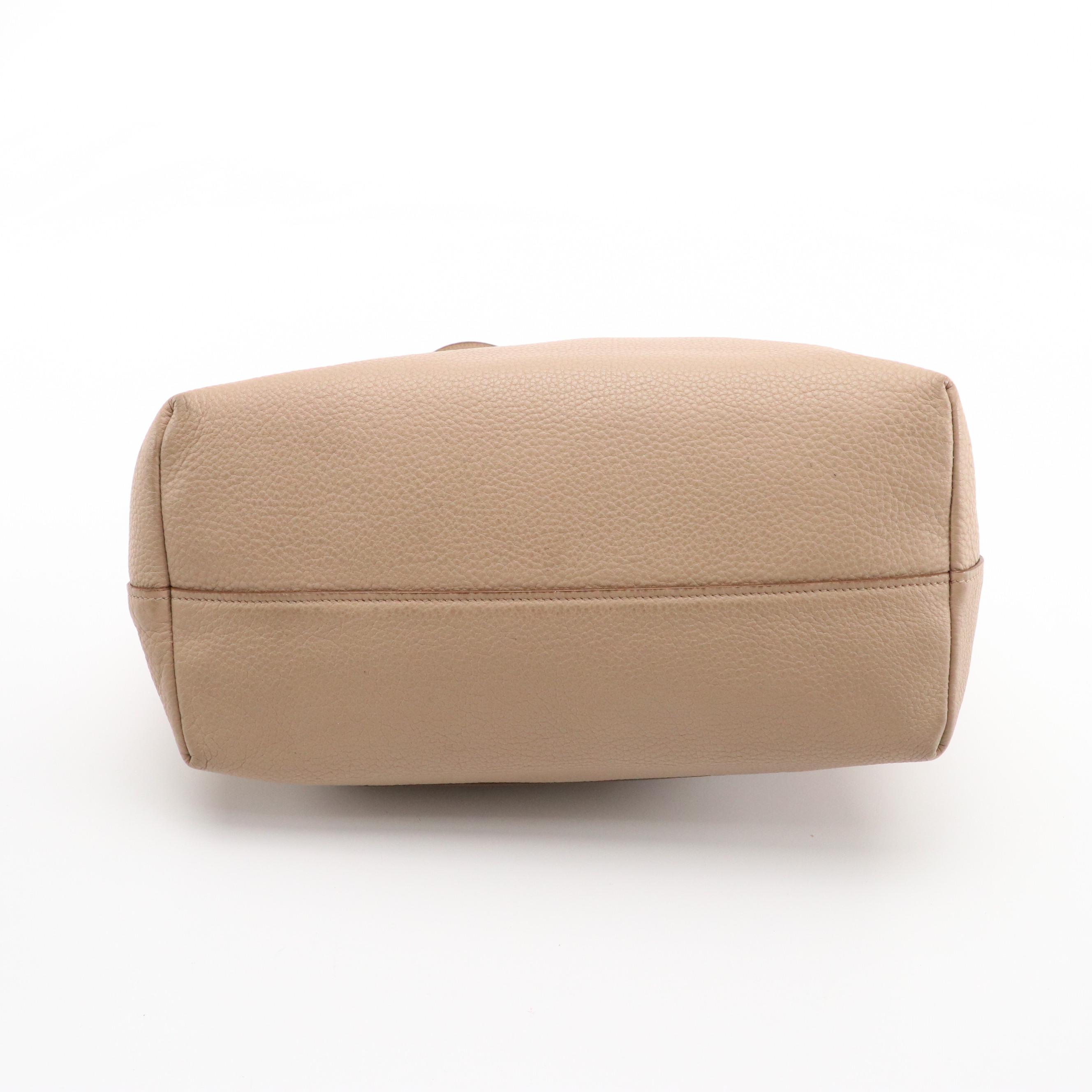 Prada Leather Shopping Tote Bag 1BG048 in Cammeo Vitello Daino Leather