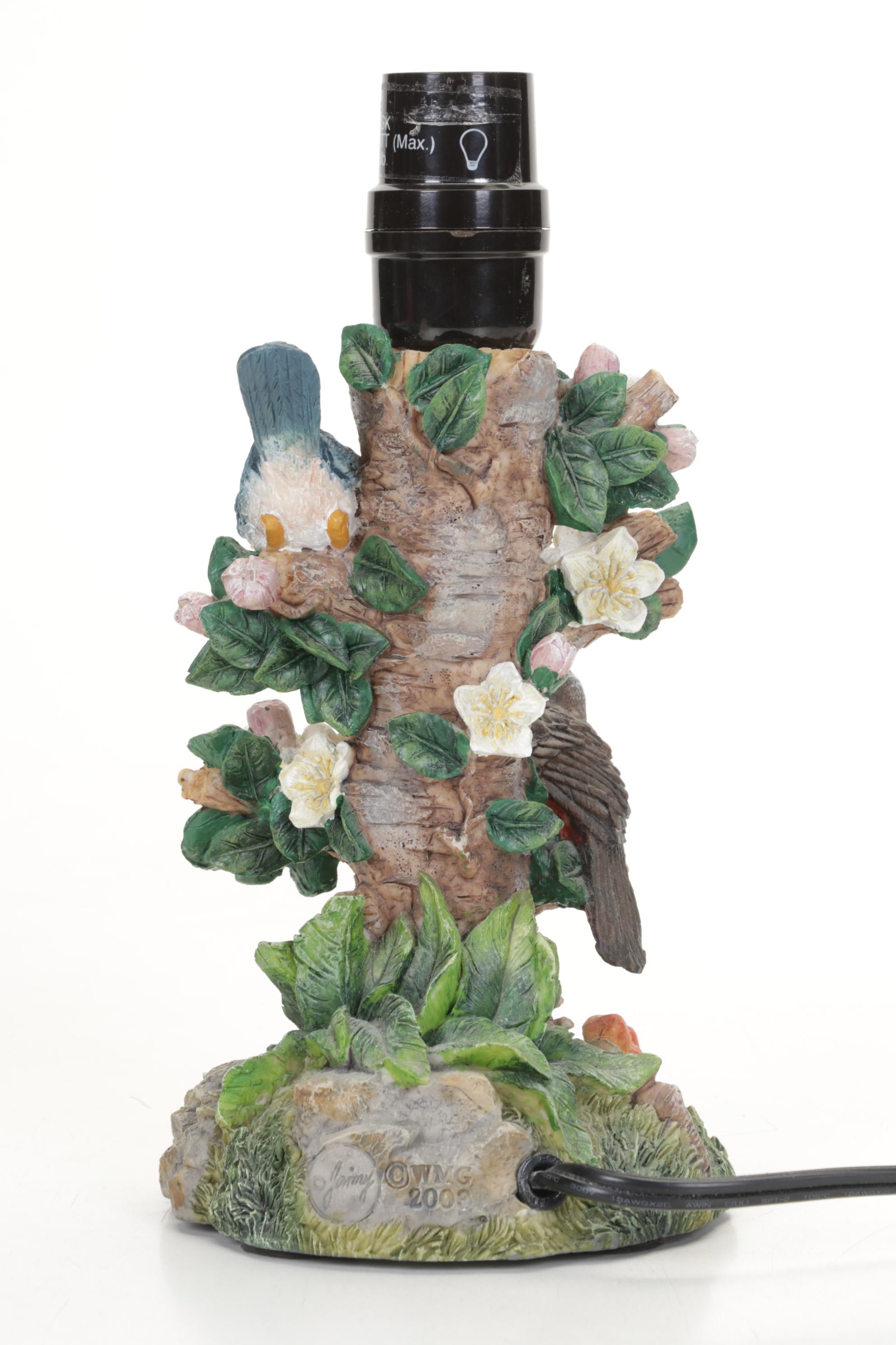 Franklin Mint Limited Edition Porcelain Collectors Plates, Bird Lamp and Figure