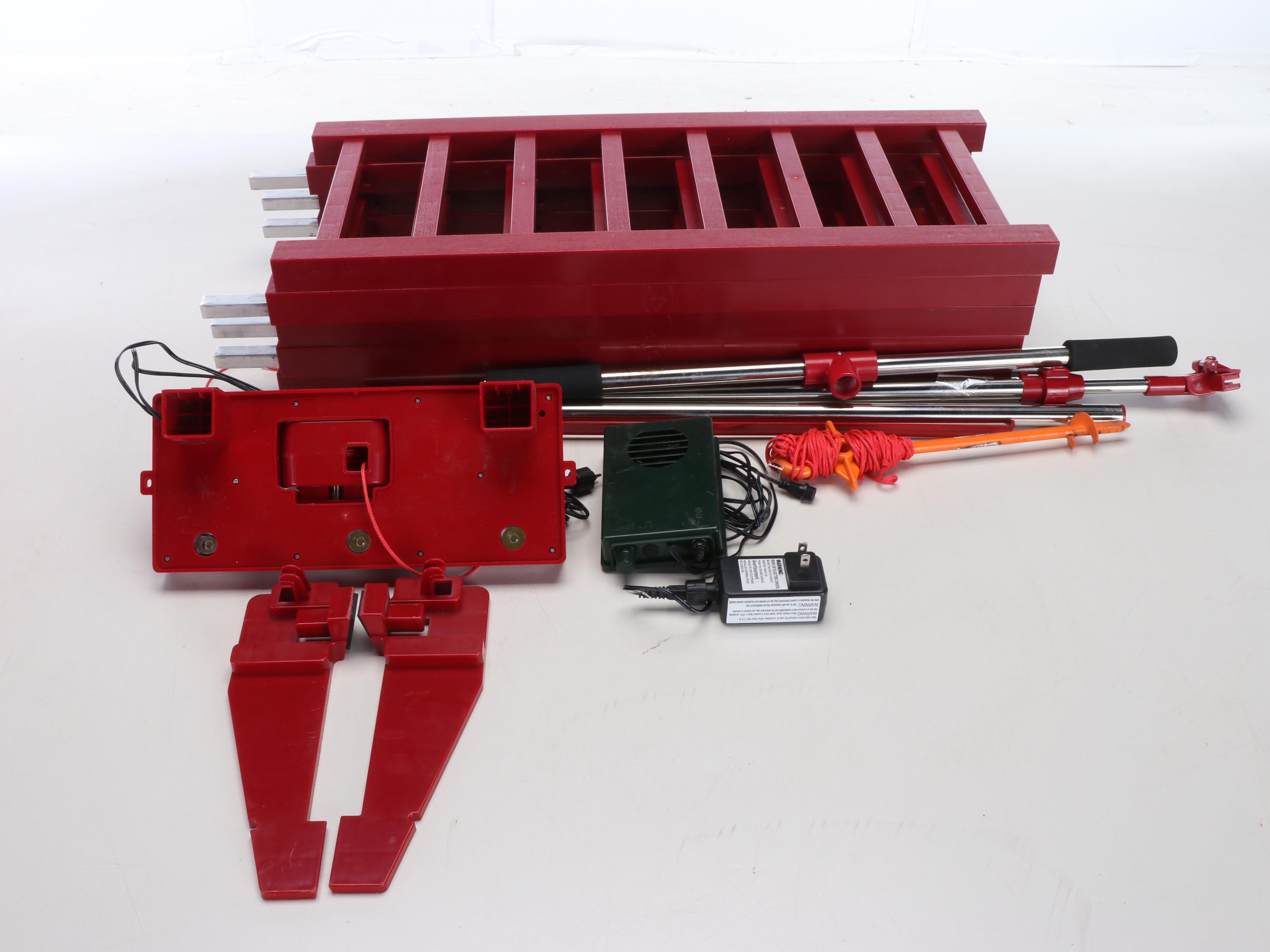 St. Nick's Choice Christmas Tree Skirts with Mr. Christmas Climbing Santa