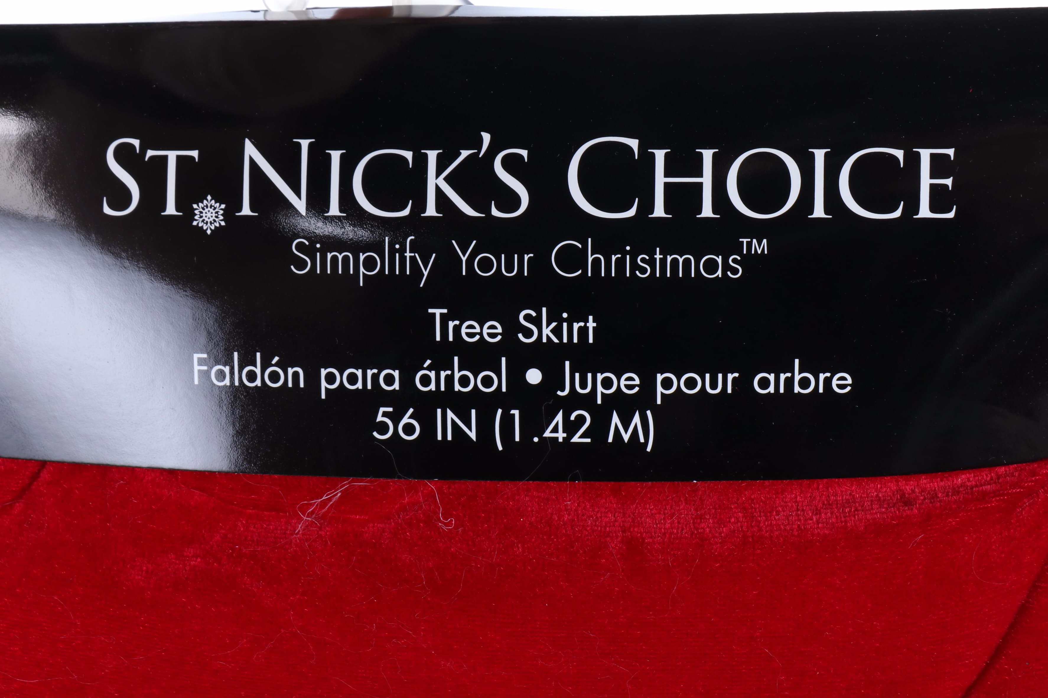 St. Nick's Choice Christmas Tree Skirts with Mr. Christmas Climbing Santa