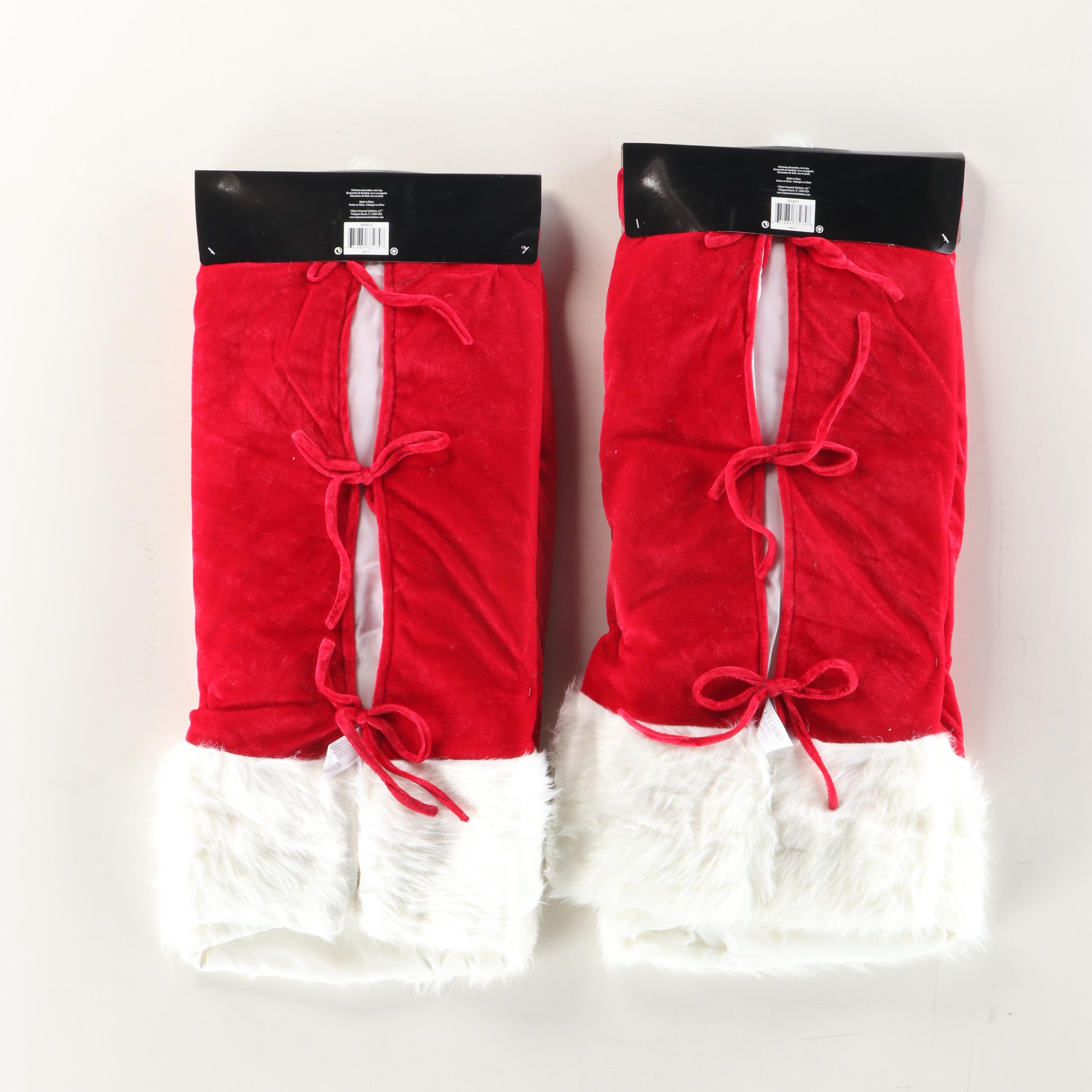 St. Nick's Choice Christmas Tree Skirts with Mr. Christmas Climbing Santa