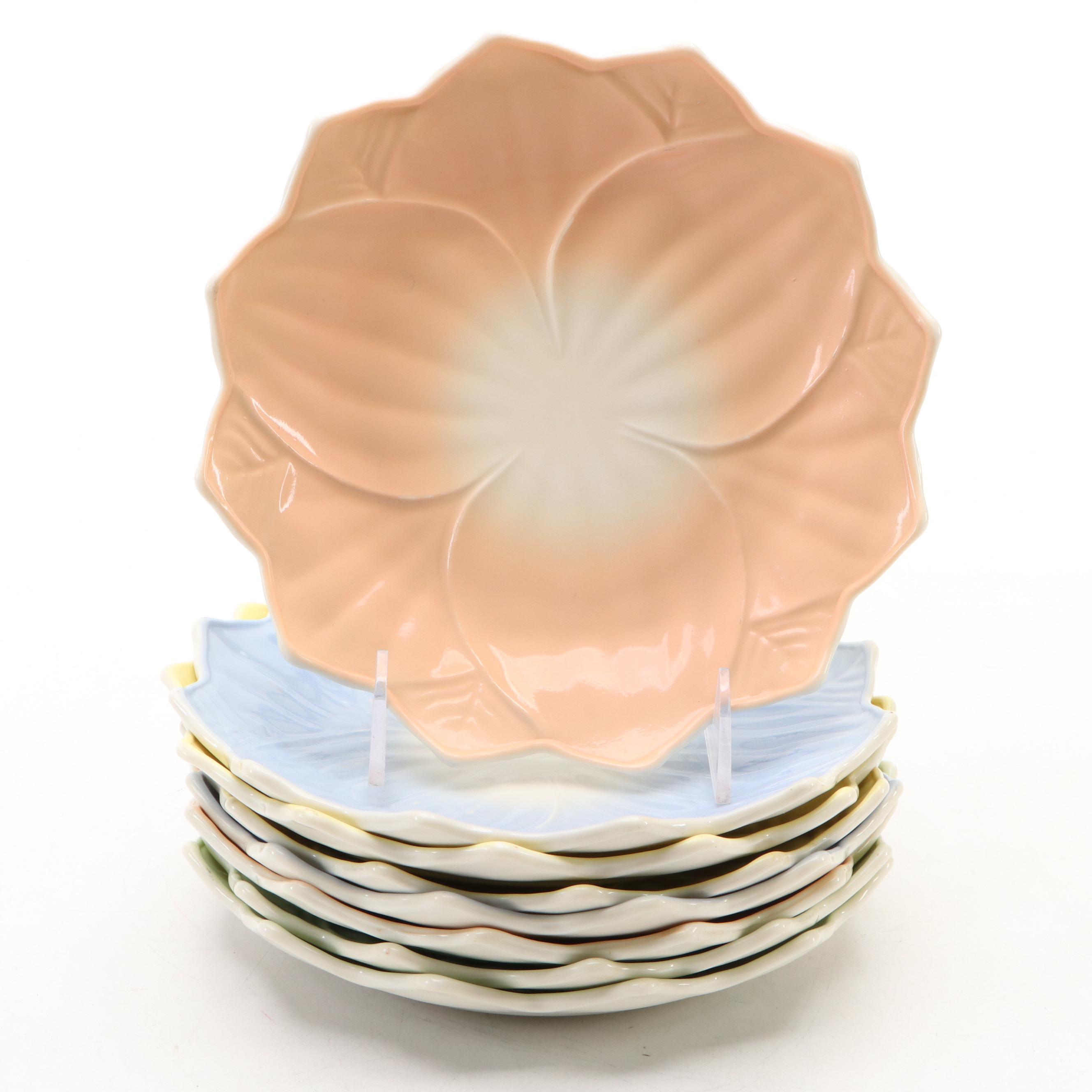 Anchor Hocking Milk Glass Lotus Plates and Bowls